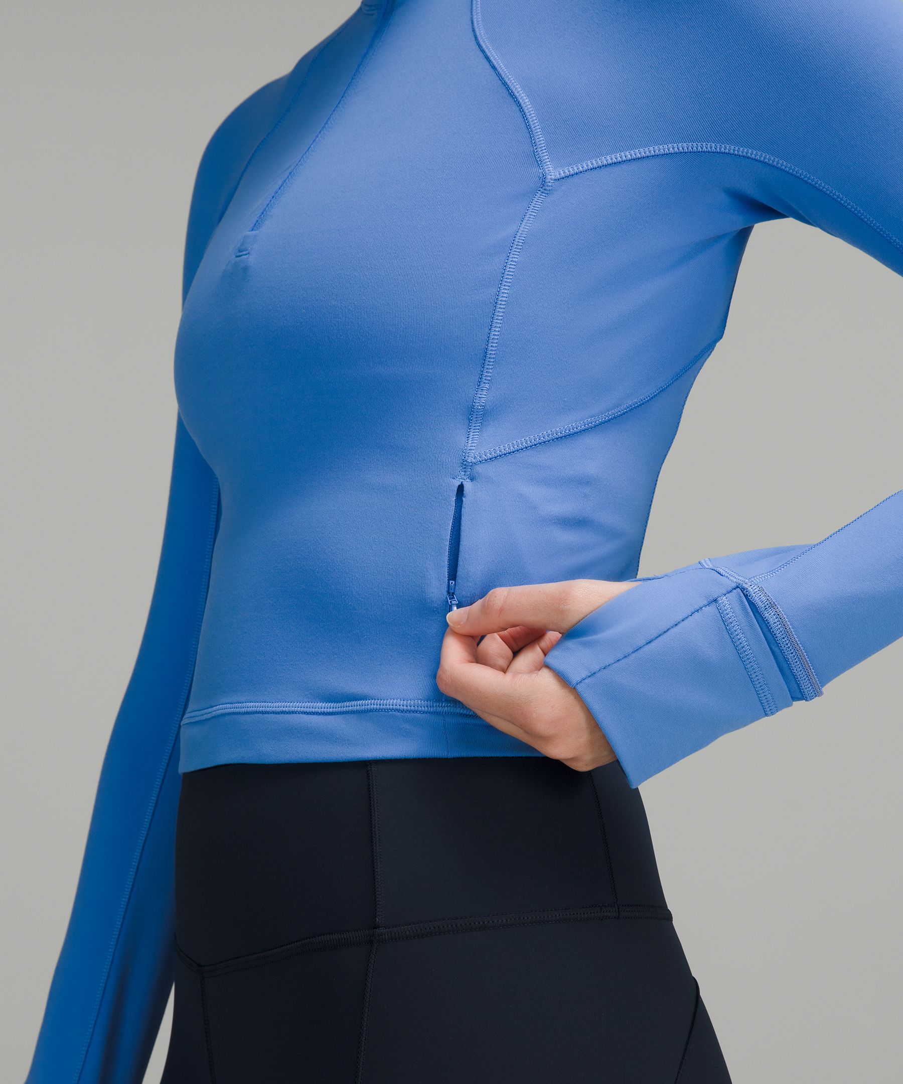 Lululemon Rulu Run Cropped Half-Zip Blue Size 2 - $46 (57% Off Retail) -  From Madeline