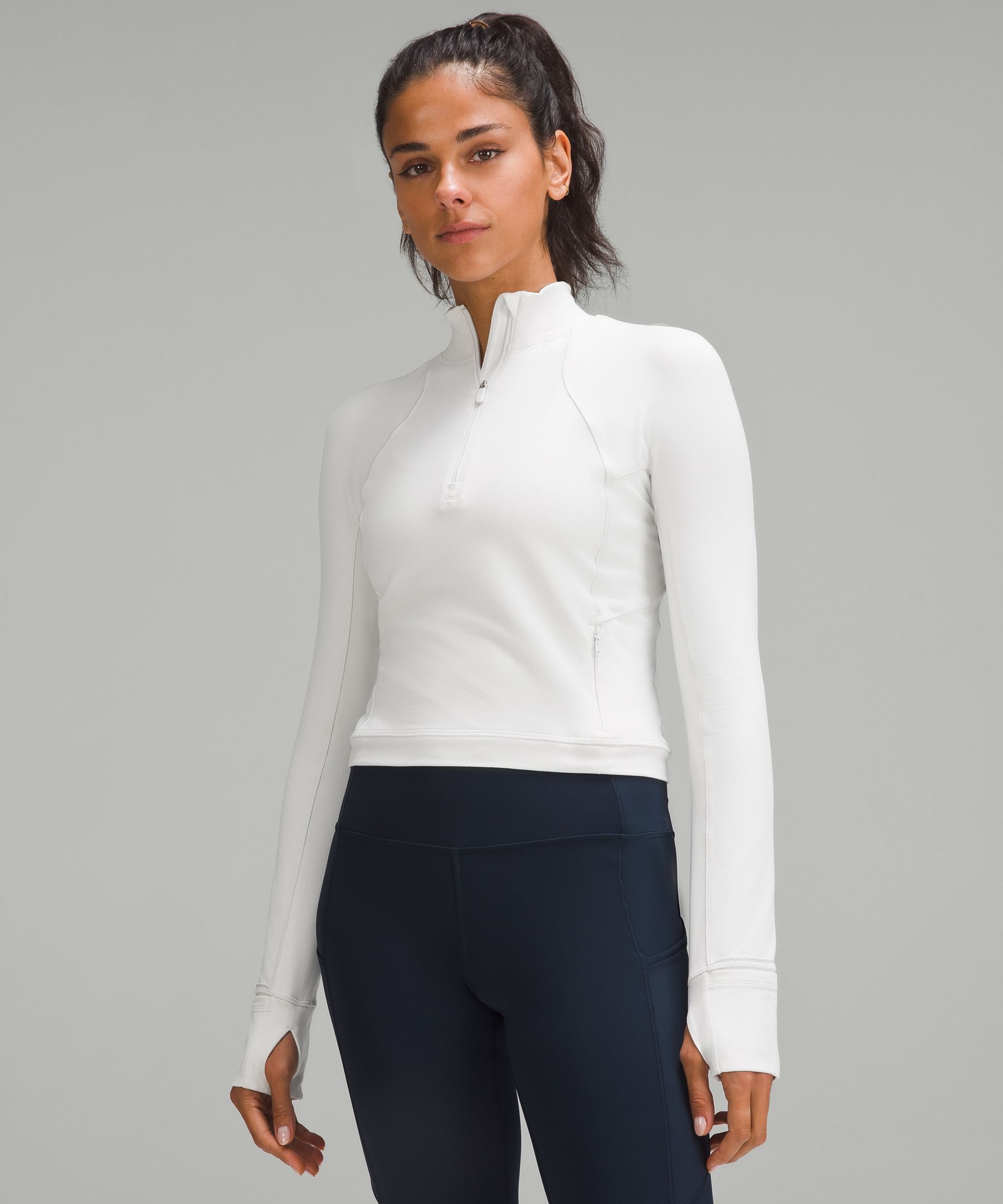 Green It's Rulu Run quarter-zip technical-jersey top