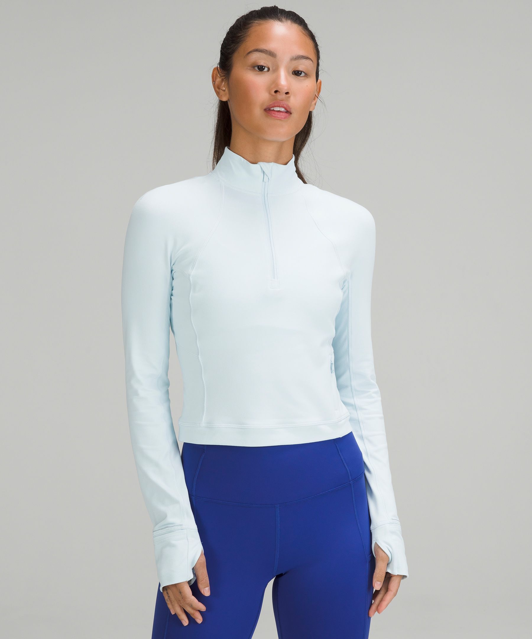 最も安い販売 Lululemon ルルレモン rulu run クロップドハーフジップ