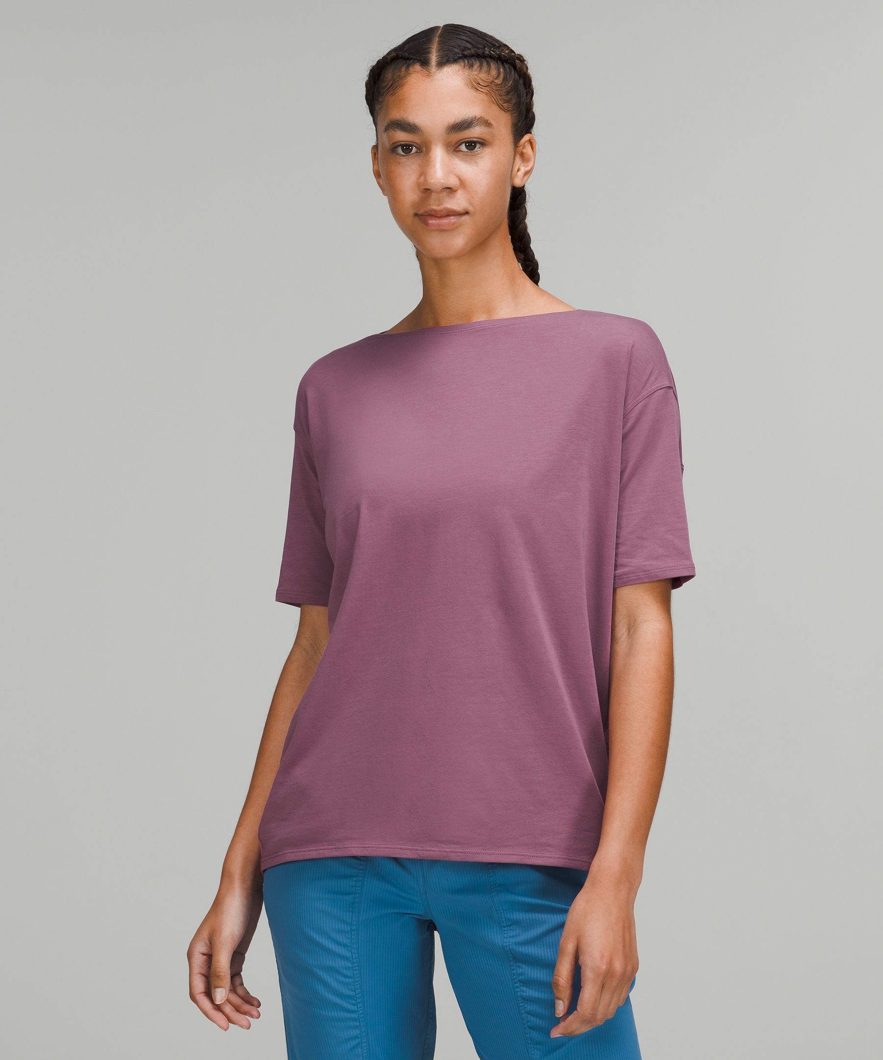 lululemon Back In Action Long Sleeve Shirt -Grey (Tops,T-shirts