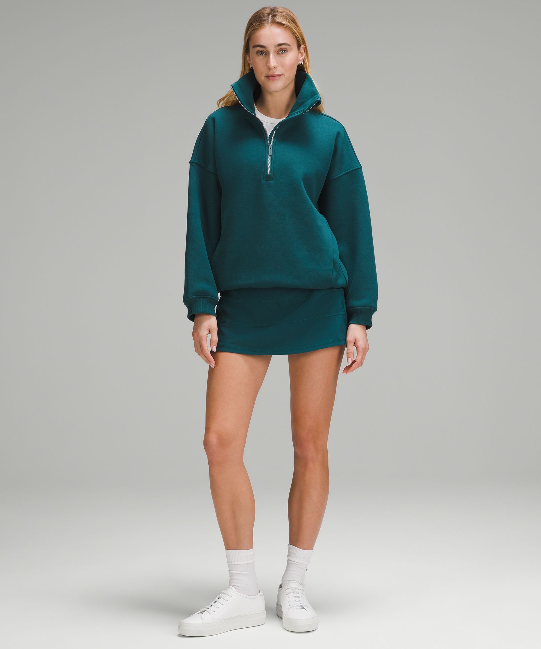 Lululemon Brushed Softstream Quarter Zip Green Size 12 - $100 (21% Off  Retail) - From Kenzie