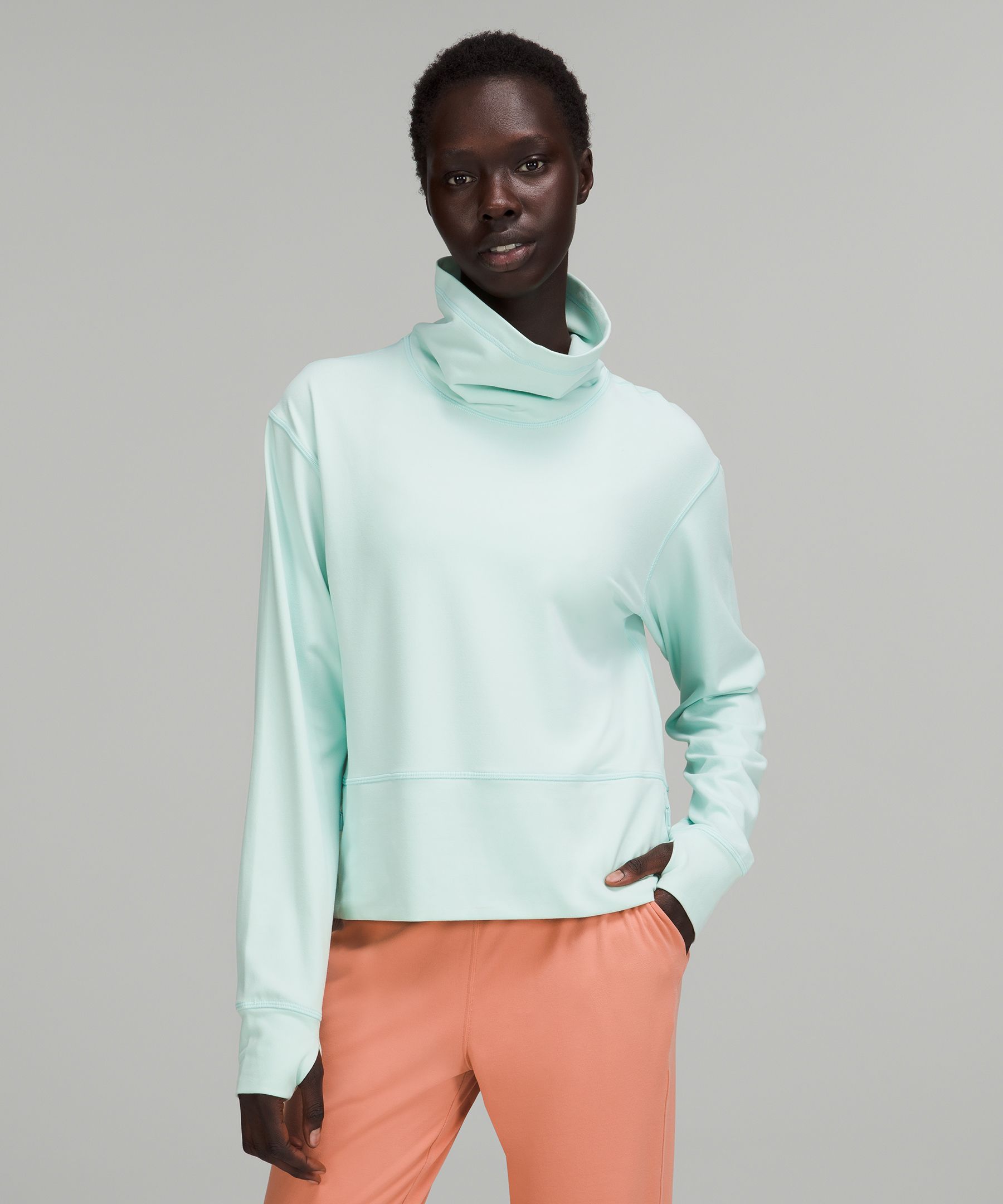 Lululemon Ready To Rulu Half-zip Pullover In Pastel Blue