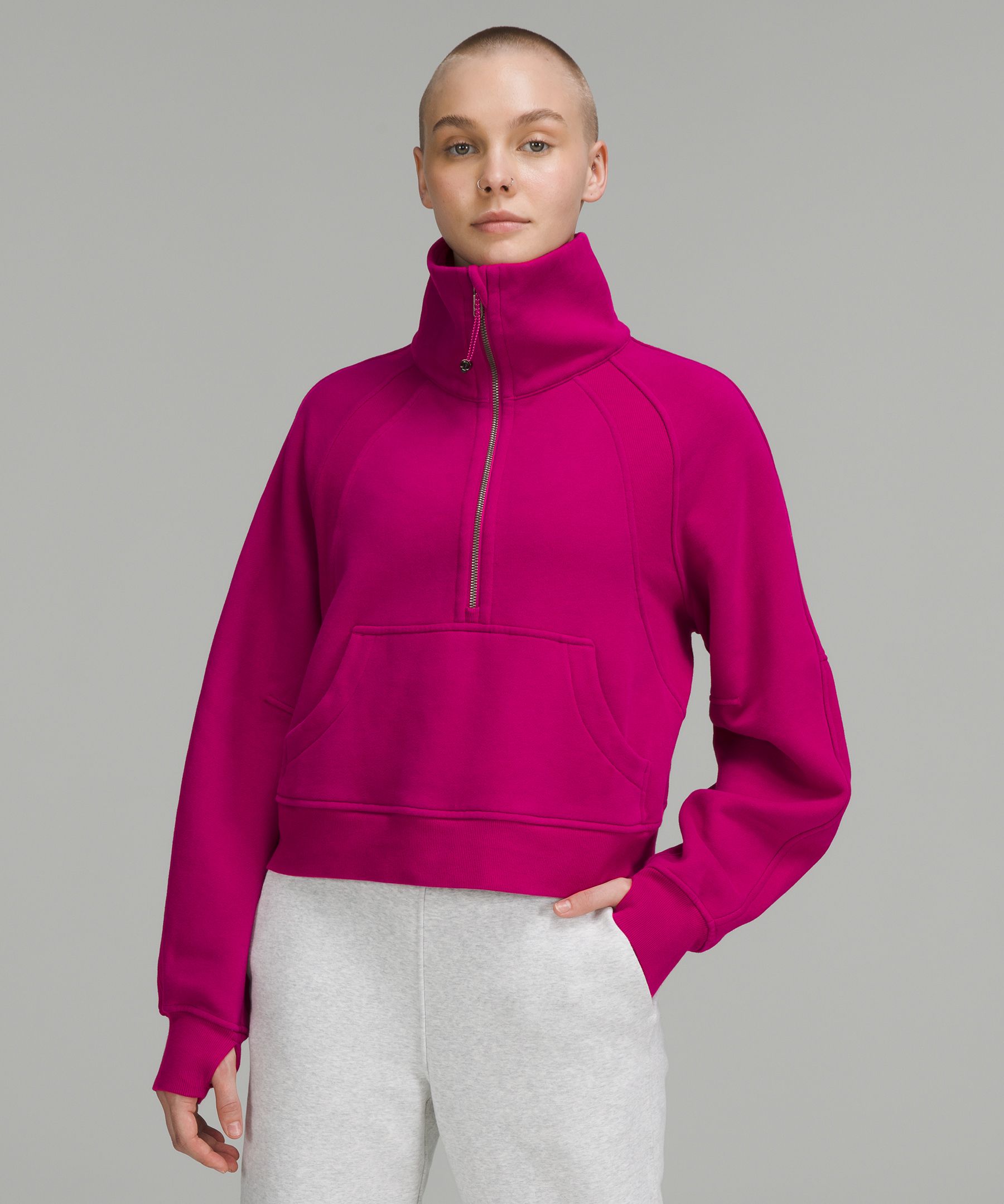 Lululemon Scuba Oversized Funnel Neck Half Zip In Ripened