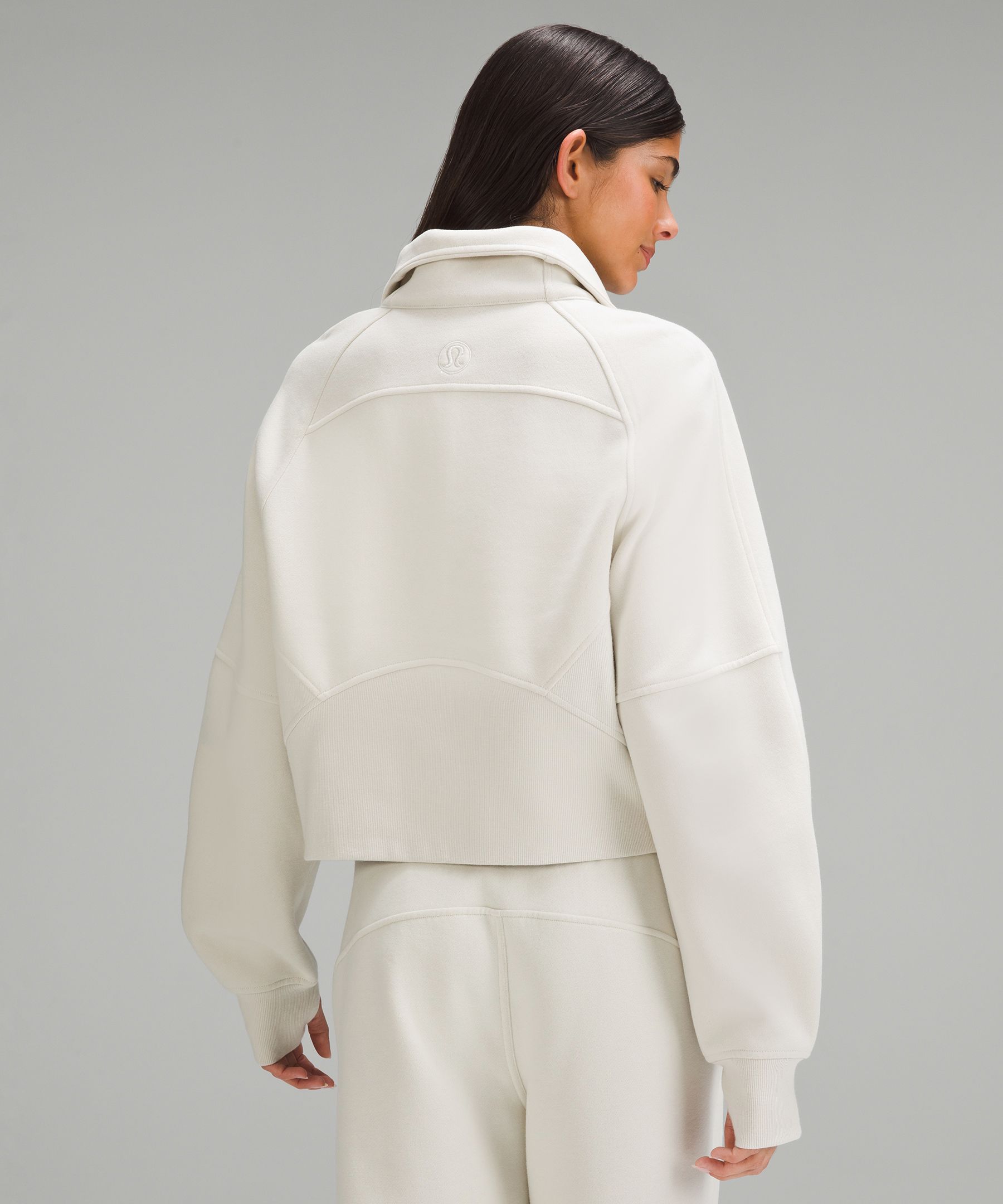 Lululemon Scuba Oversized Funnel-neck Half Zip In White