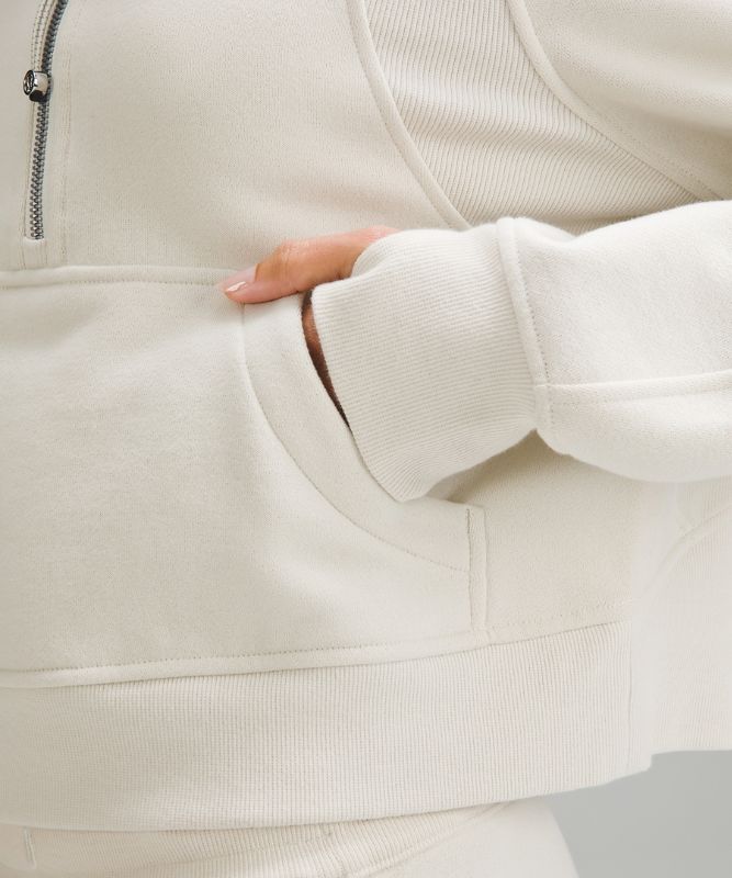 Oversized Scuba Pullover mit Trichterkragen und halblangem Reißverschluss