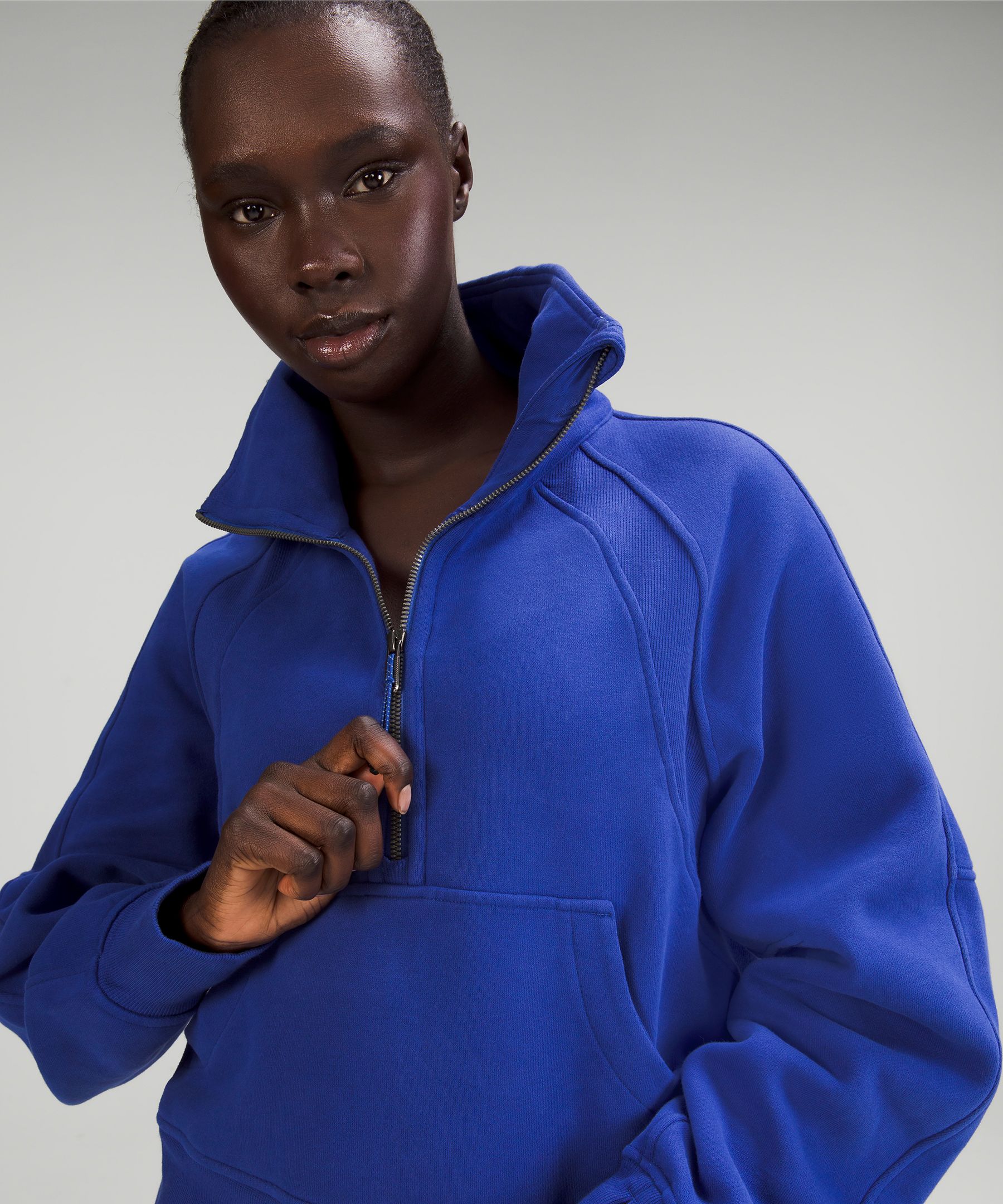 Scuba Oversized Funnel Neck Half-Zip