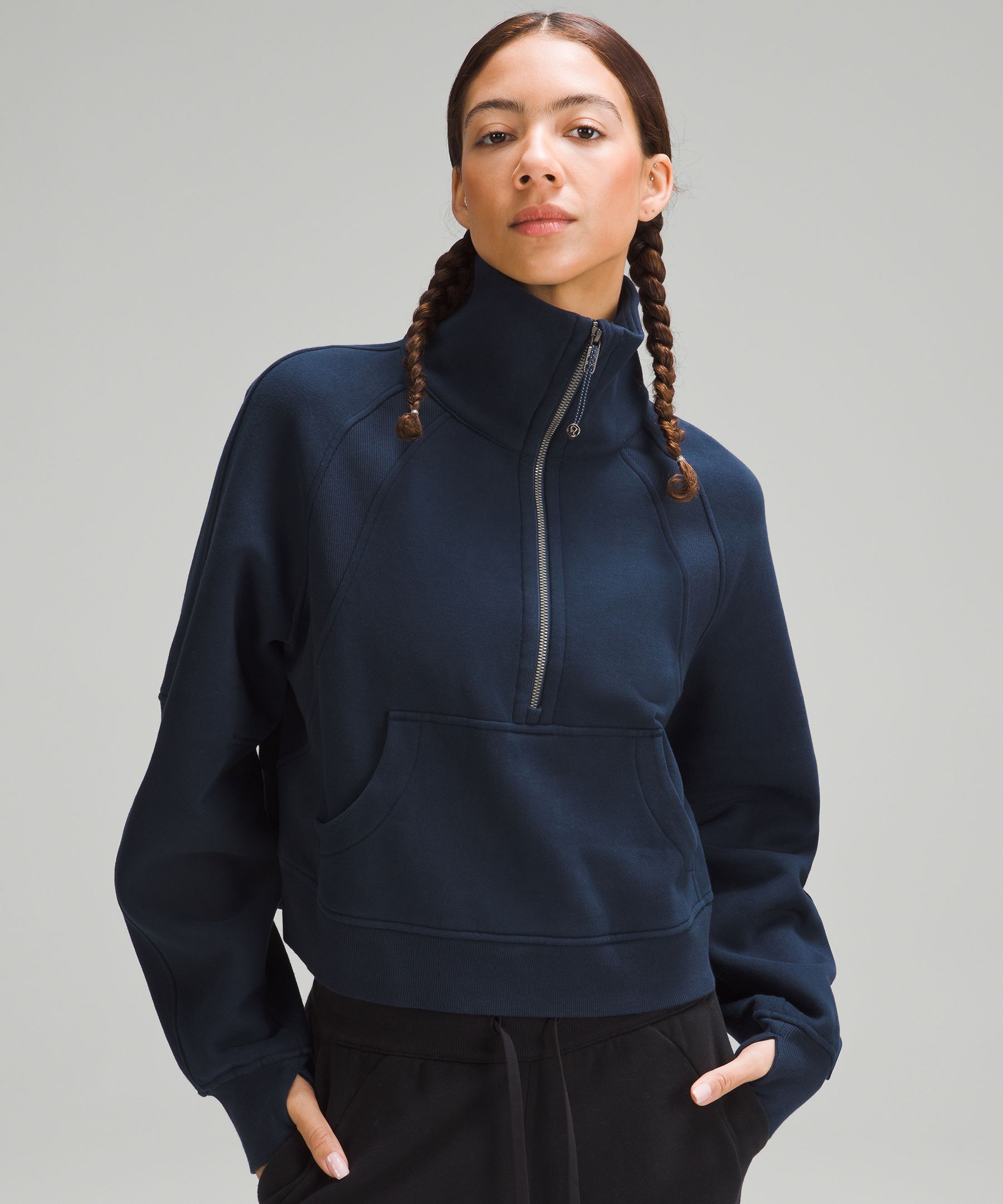 Scuba Oversized Funnel-Neck Half Zip