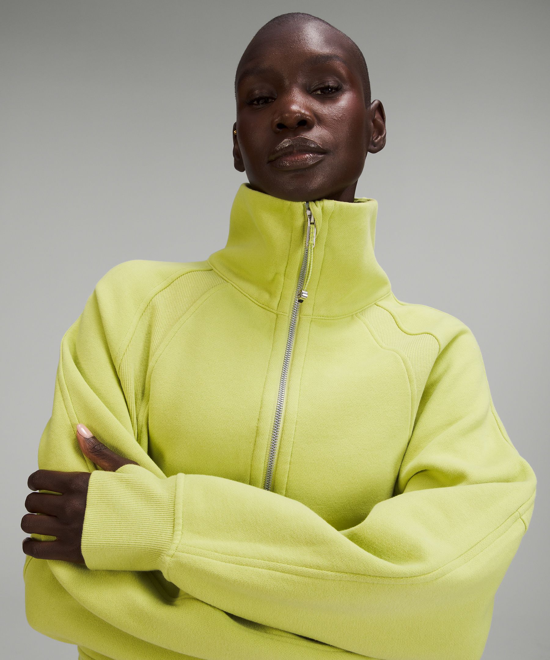 Lululemon Scuba Oversized Funnel Neck Half Zip In Wasabi | ModeSens