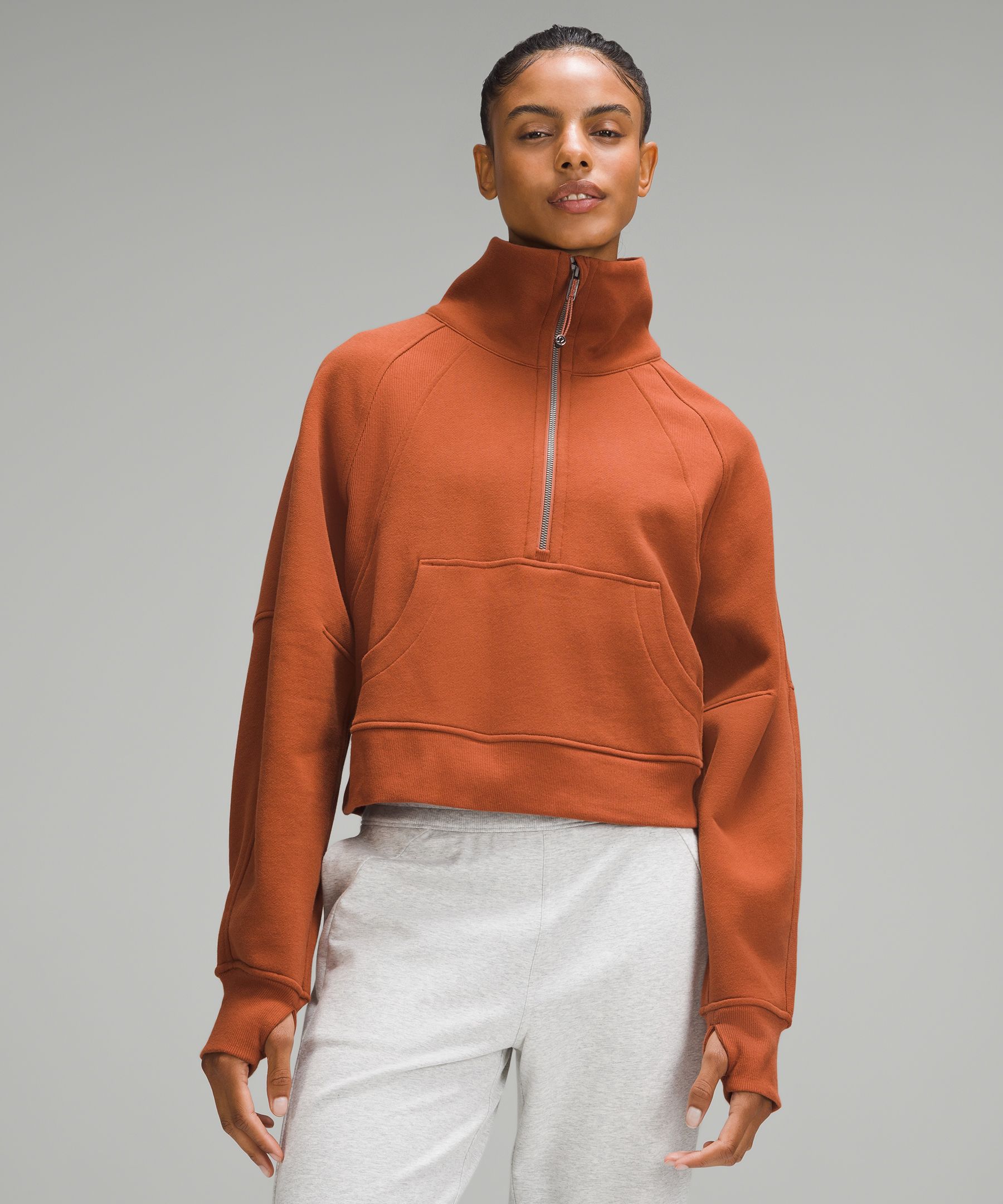 LULULEMON Scuba Funnel Neck cotton-blend sweatshirt