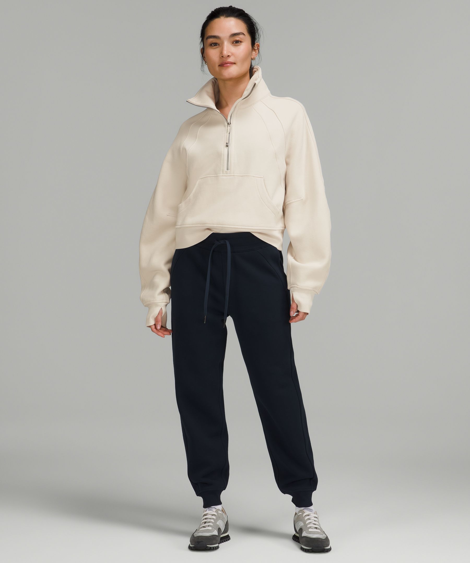 Scuba Oversized Funnel Neck Half Zip