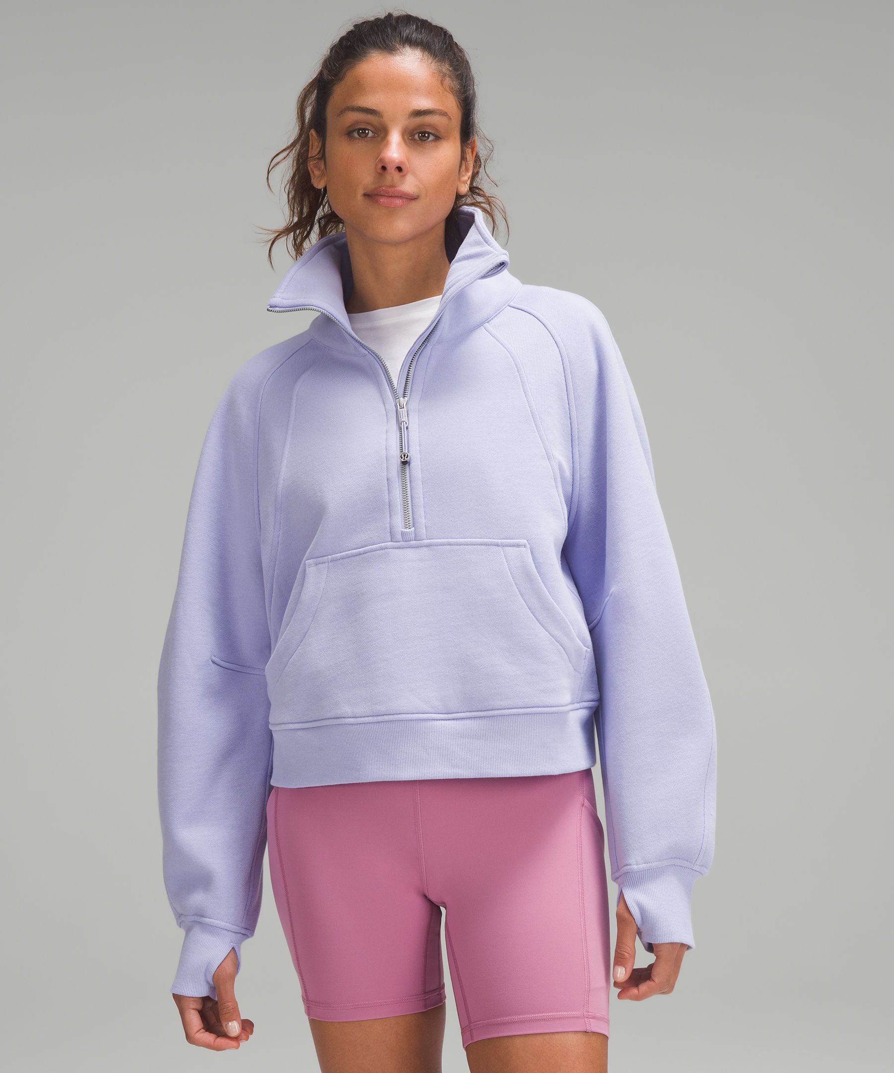 Scuba Oversized Funnel-Neck Half Zip, Women's Hoodies & Sweatshirts