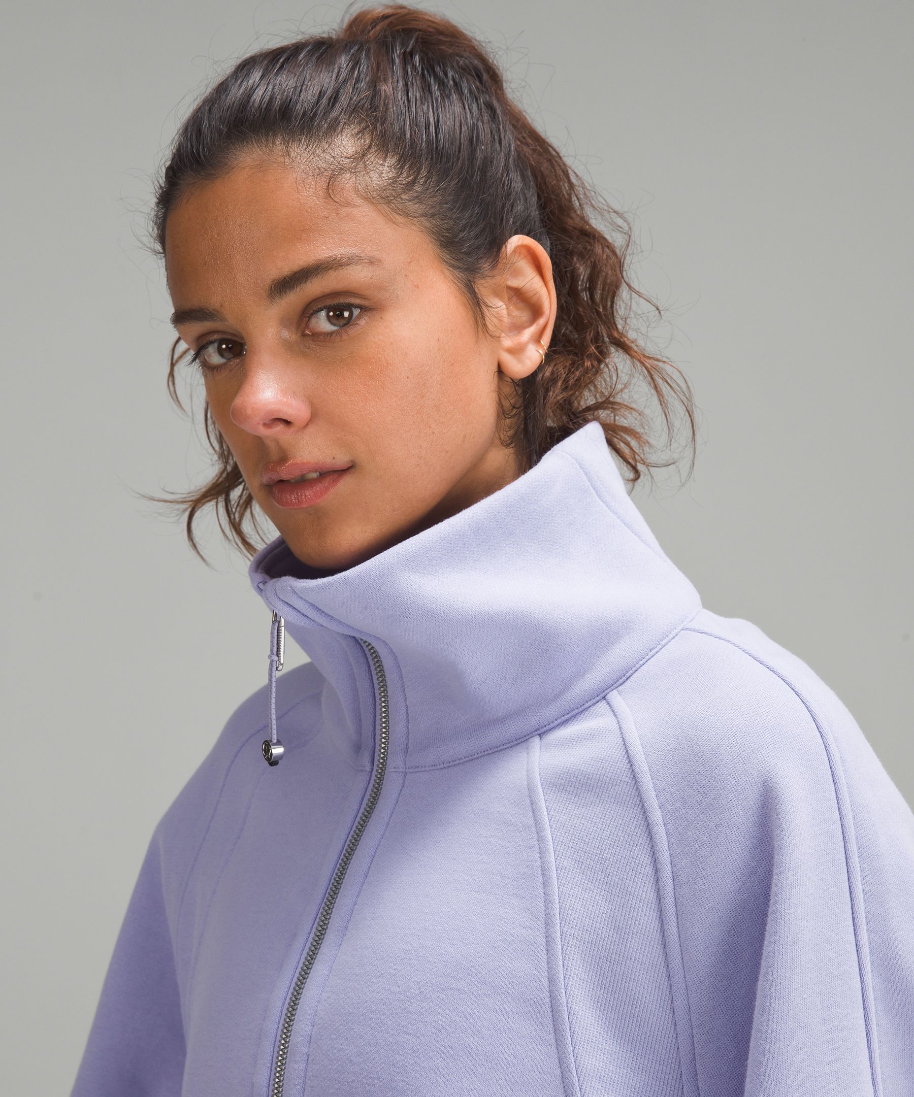 Scuba Oversized Funnel-Neck Half Zip | Women's Hoodies