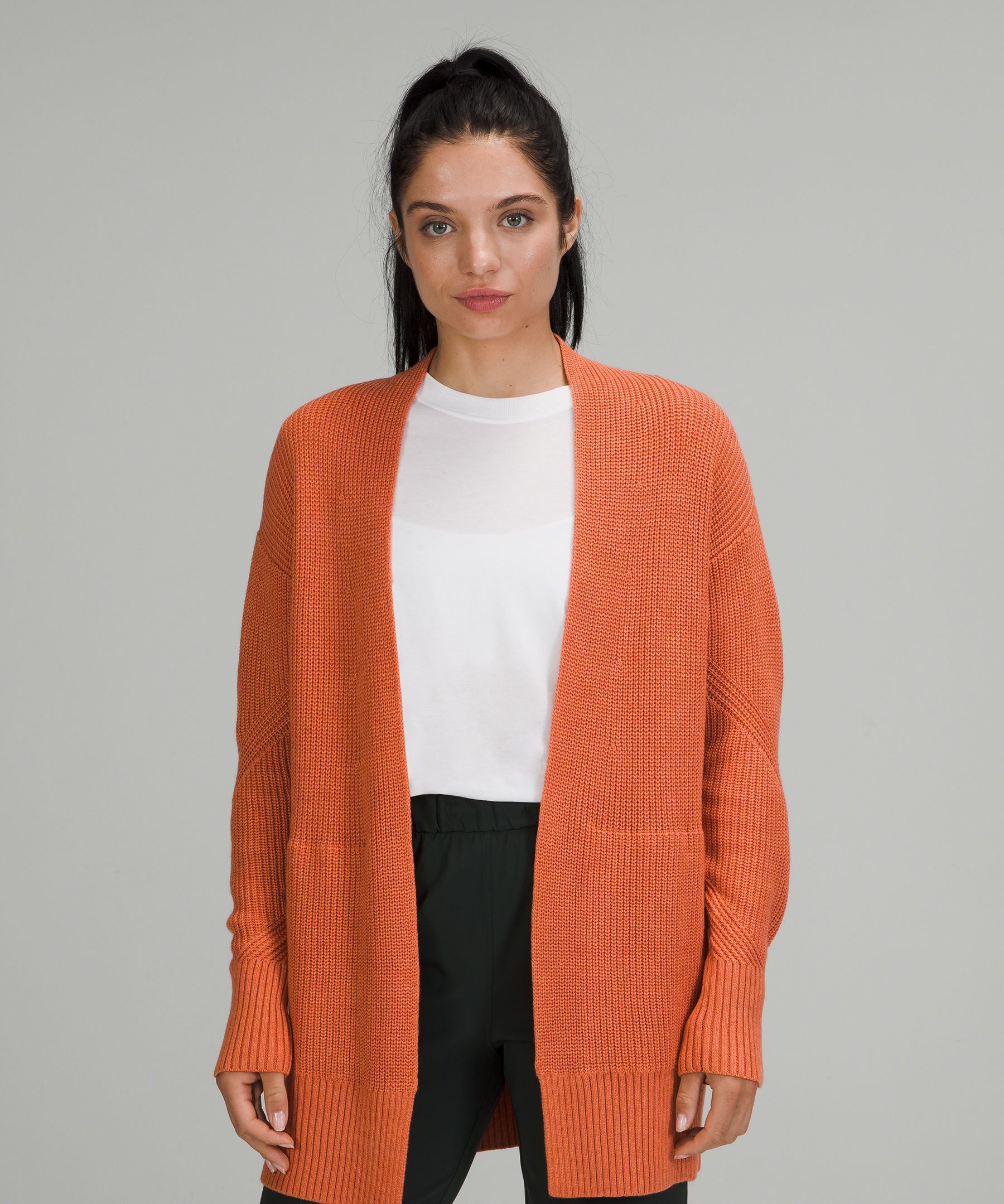 Lululemon Cashlu Sweater Wrap In Heathered Pink Savannah