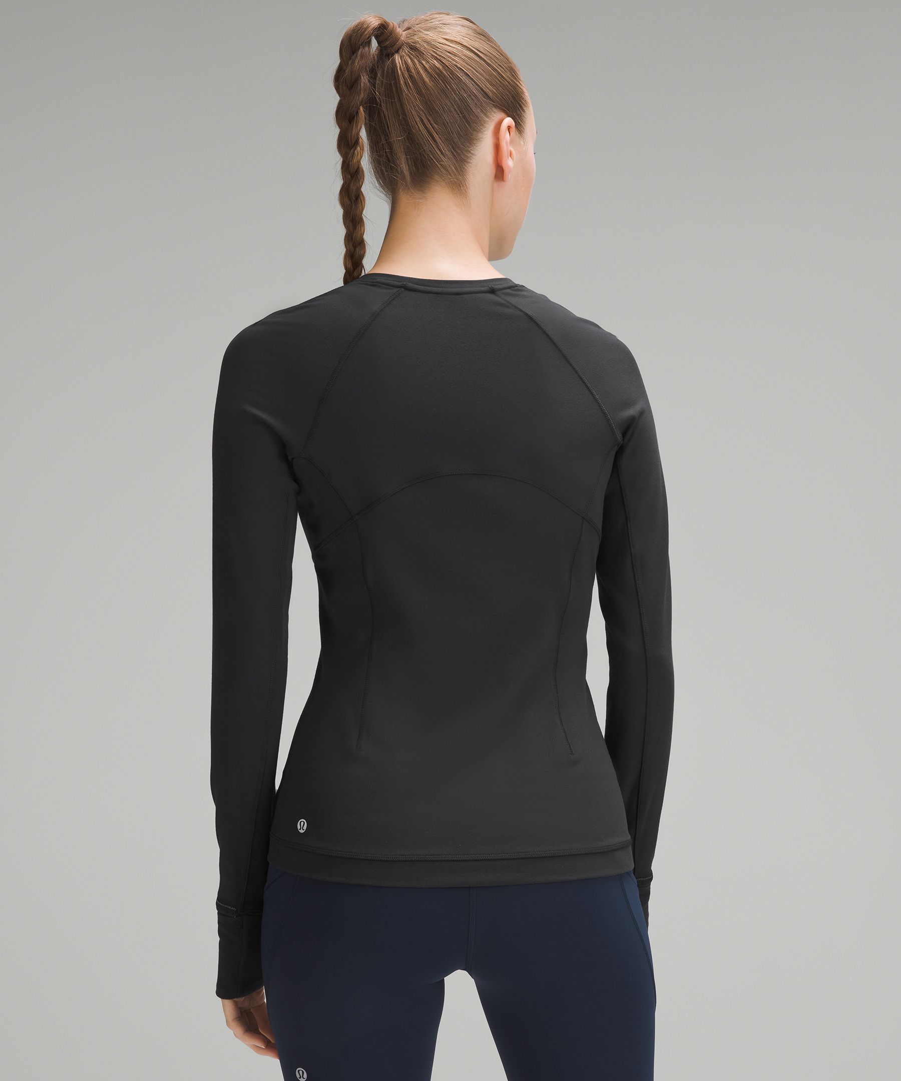 lululemon athletica, Tops, Lululemon Up For Down Time Long Sleeve Black Top  8