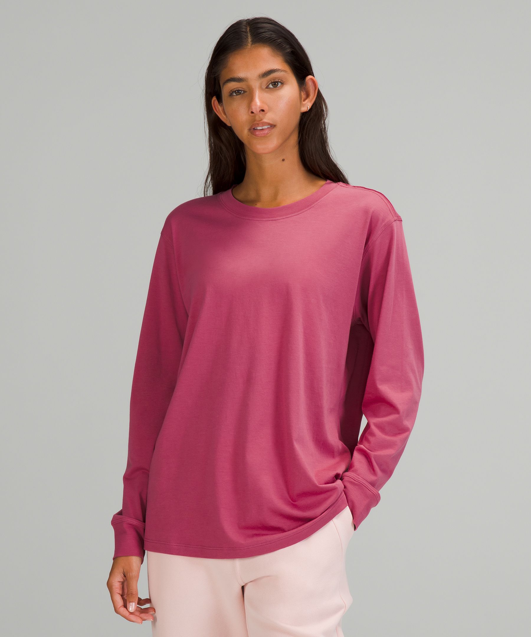 Lululemon All Yours Long Sleeve Shirt In Pink Lychee
