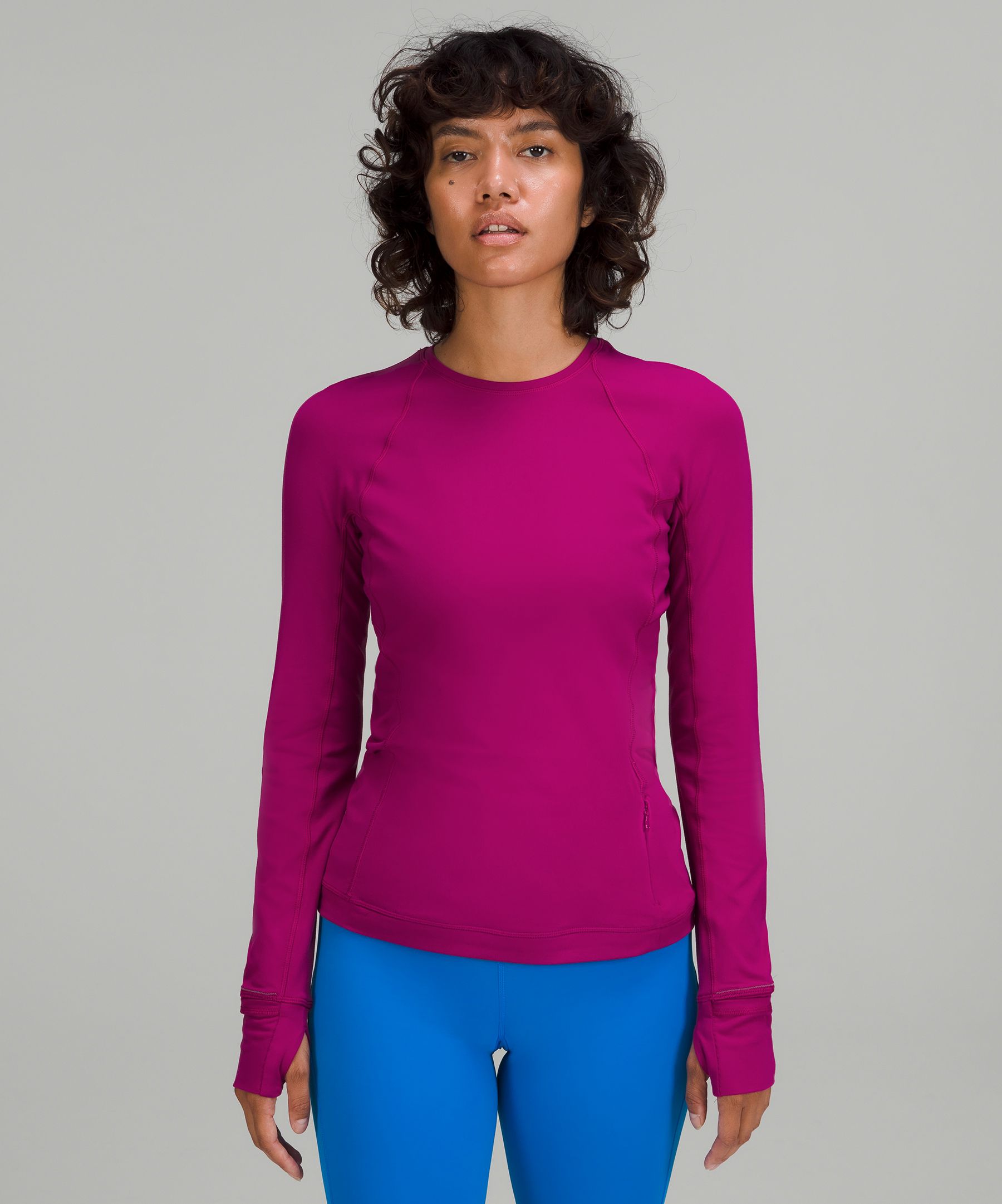 Lululemon Its Rulu Run Long Sleeve Shirt Data Rush Mini Jacquard