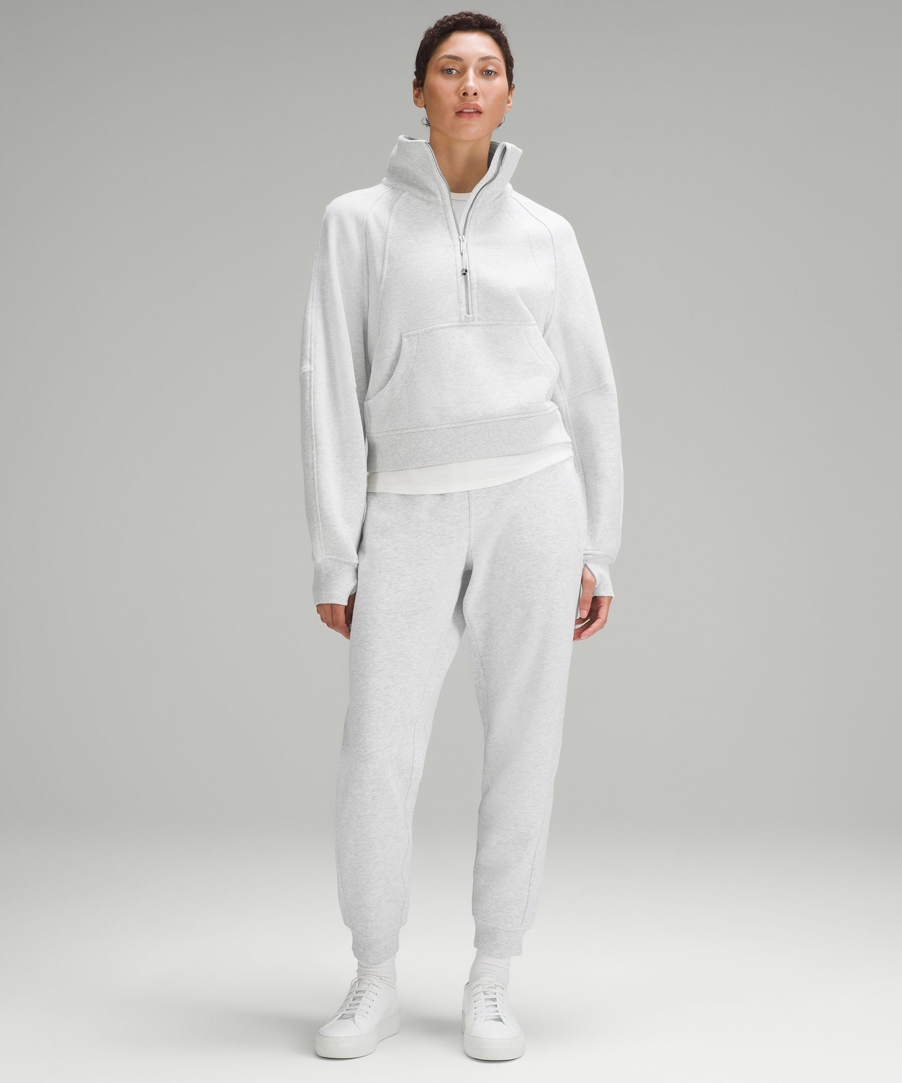 Lululemon White Opal Scuba Half Zip (M/L) - Athletic apparel