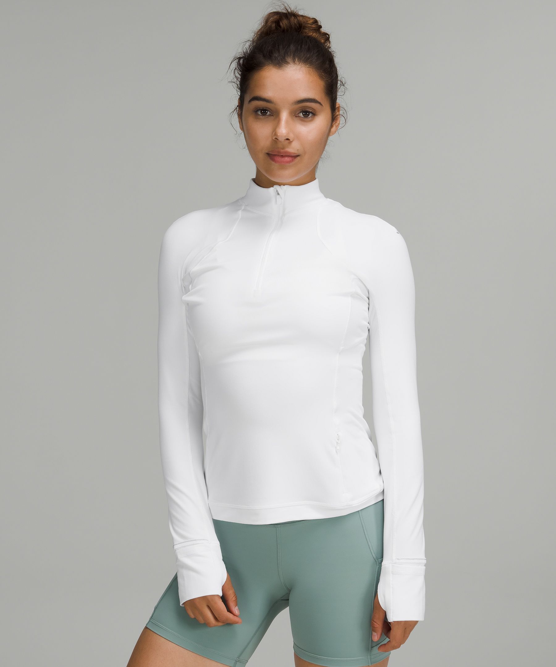 Lululemon It's Rulu Run Half Zip In White