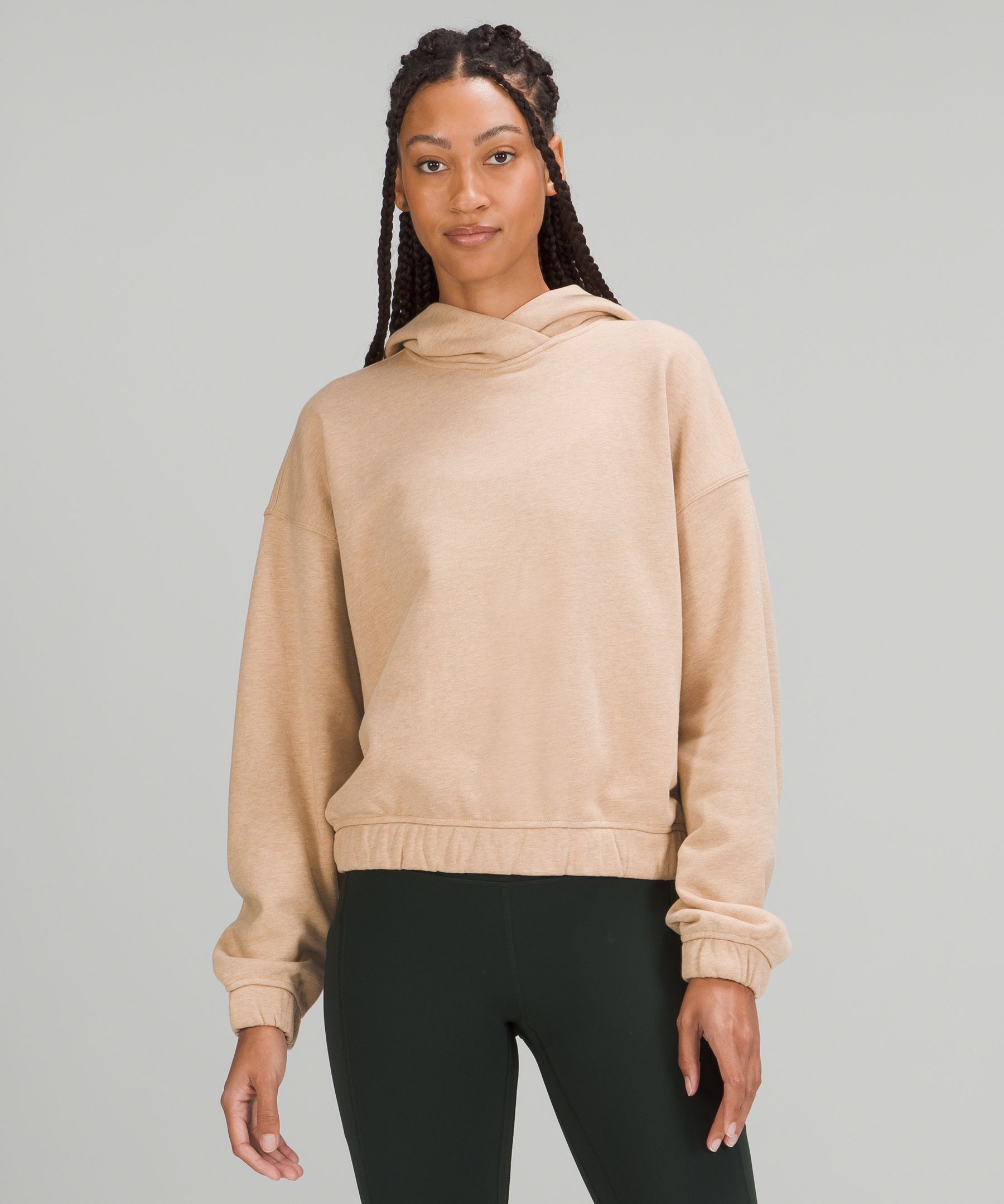 Cropped hoodie 2025 with elastic waist