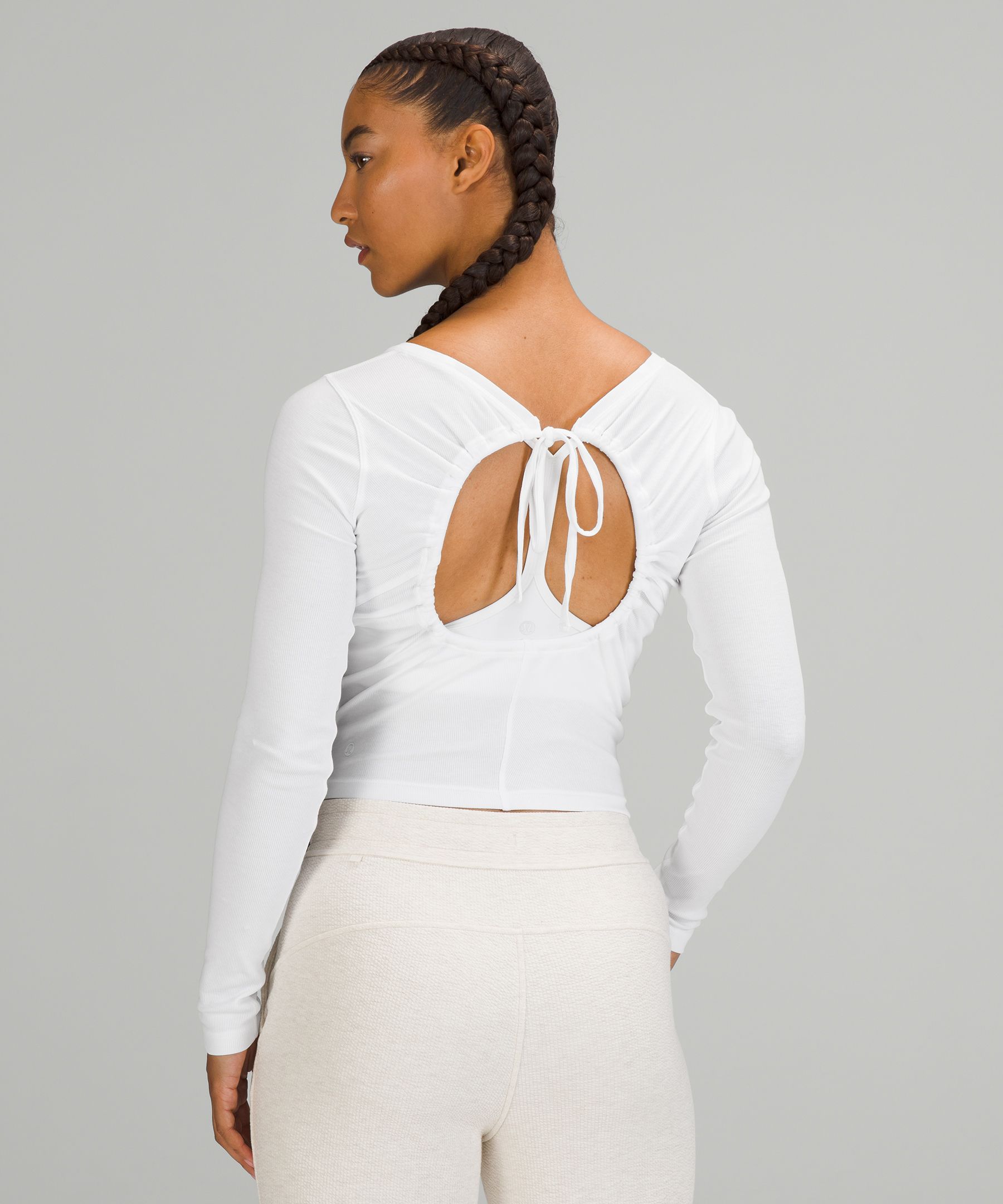 Open Back Ribbed Long Sleeve Shirt lululemon Hong Kong SAR