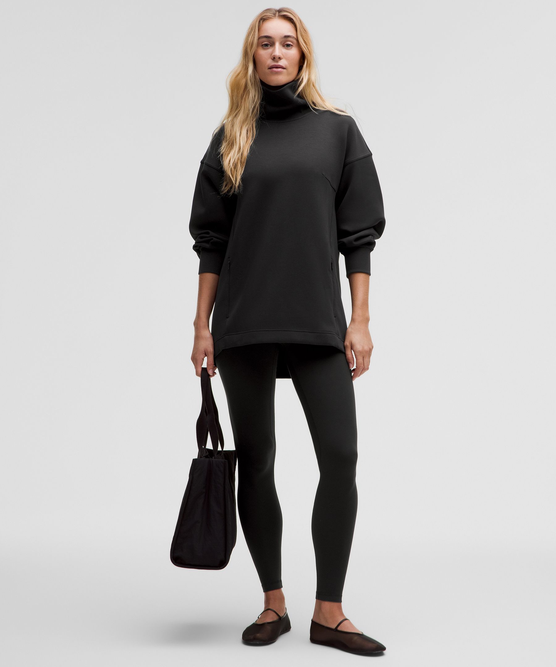 Modal-Blend Turtleneck Tunic, Women's Hoodies & Sweatshirts