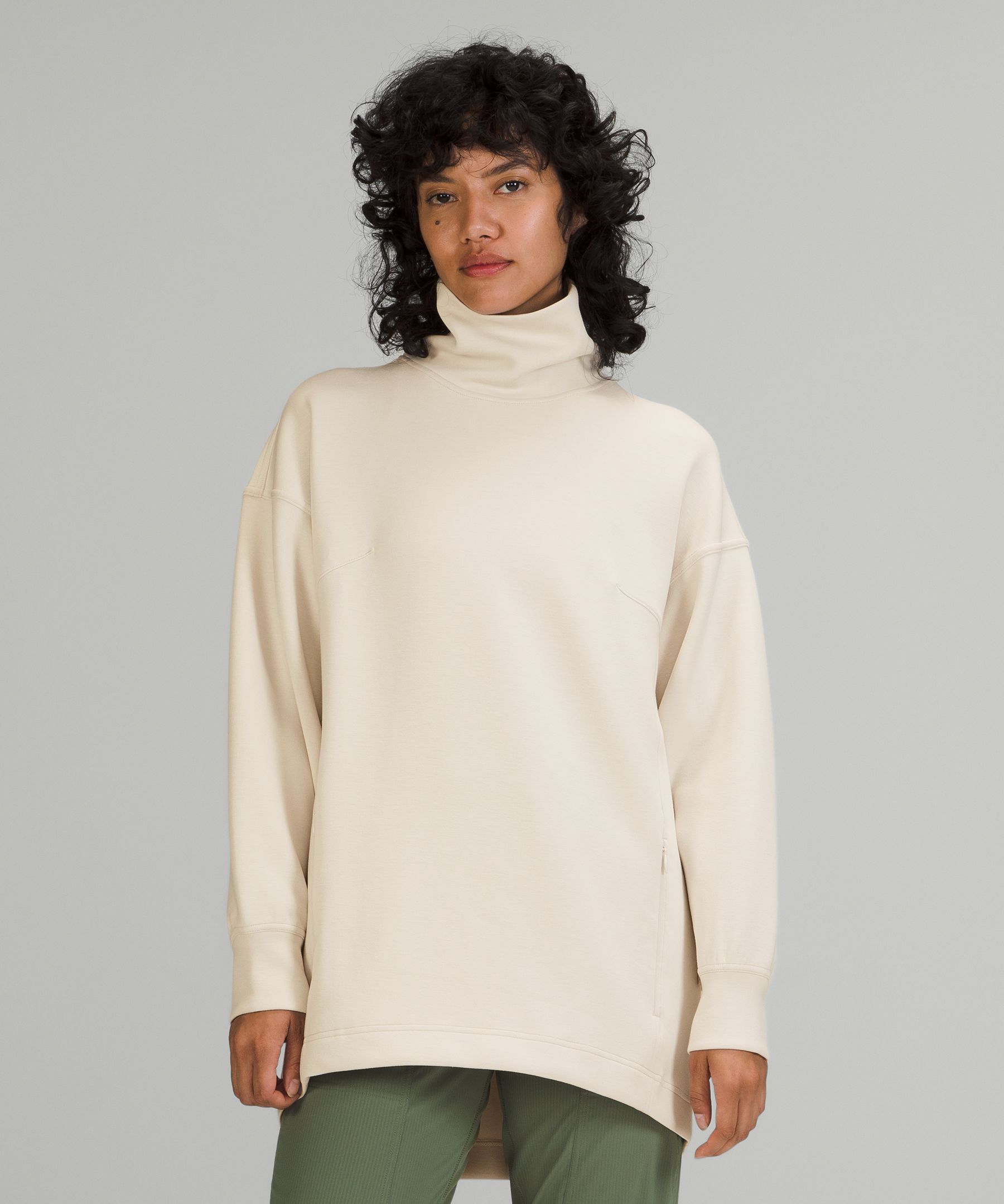 Modal-Blend Turtleneck Tunic, Women's Hoodies & Sweatshirts