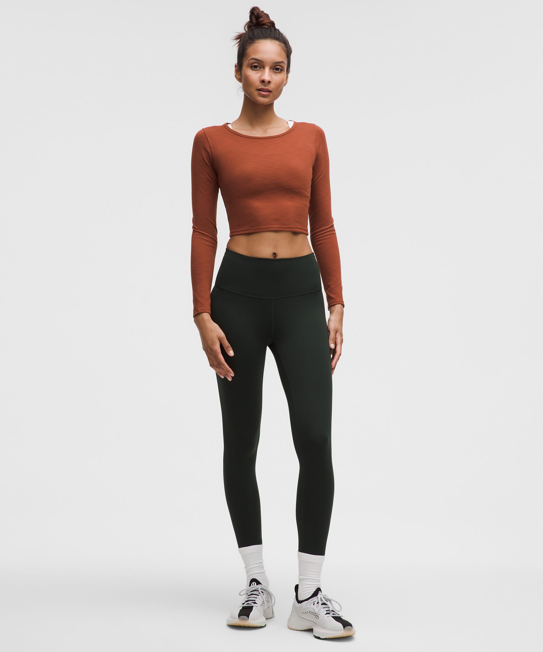 Lululemon Wunder Train Cropped Long Sleeve Shirt