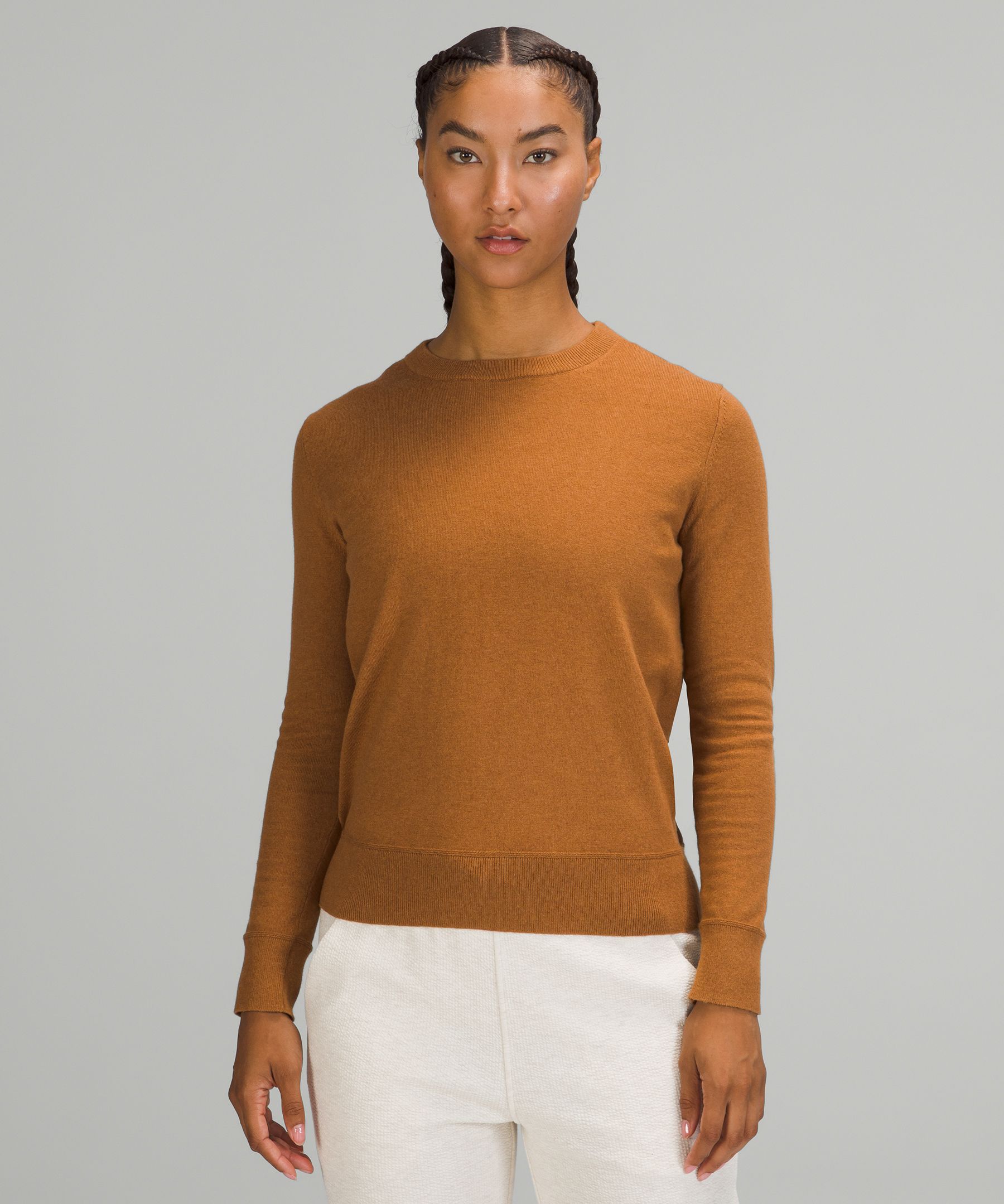 Cotton Cashmere Blend Crewneck Sweater