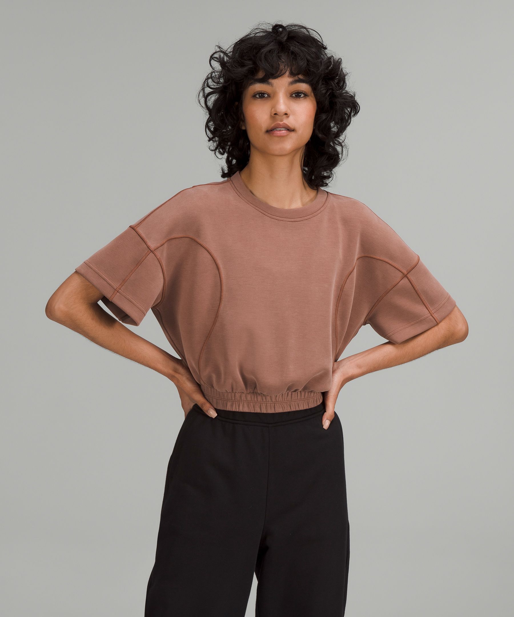 Lululemon Softstreme Gathered T-shirt In Ancient Copper