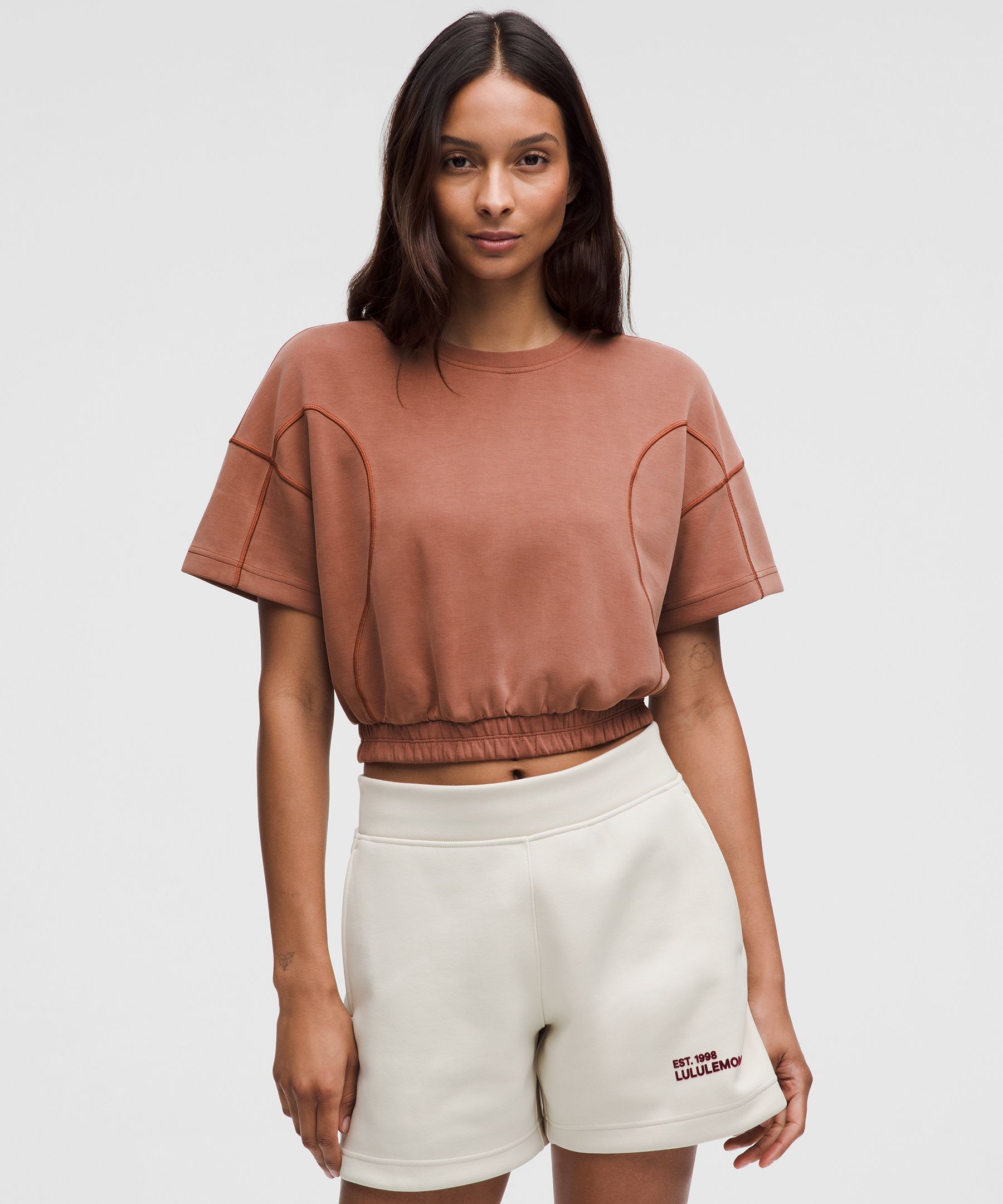 Lululemon Softstreme Gathered T-shirt In Ancient Copper