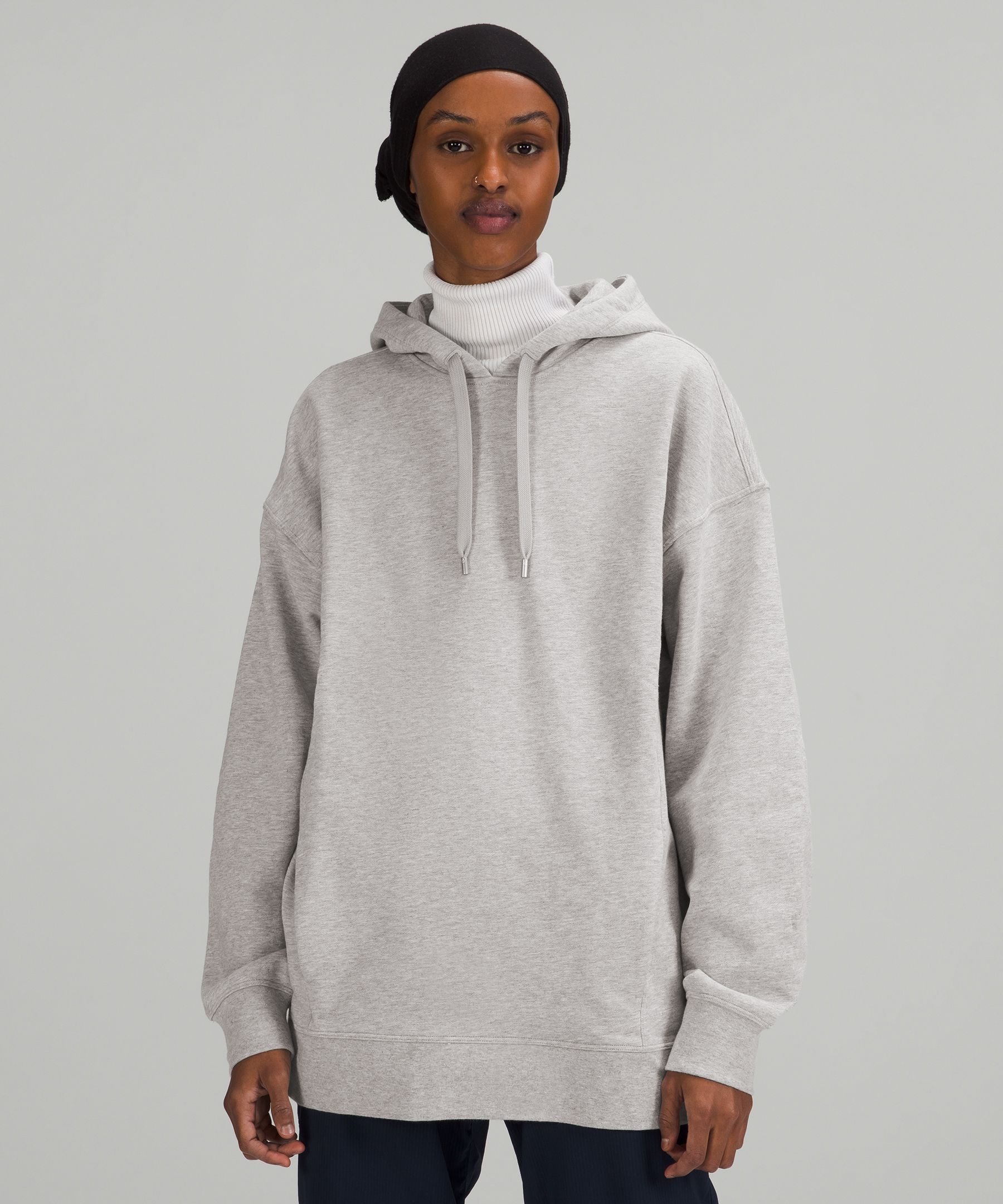 Lululemon Perfectly Oversized Hoodie In Heathered Core Light Grey