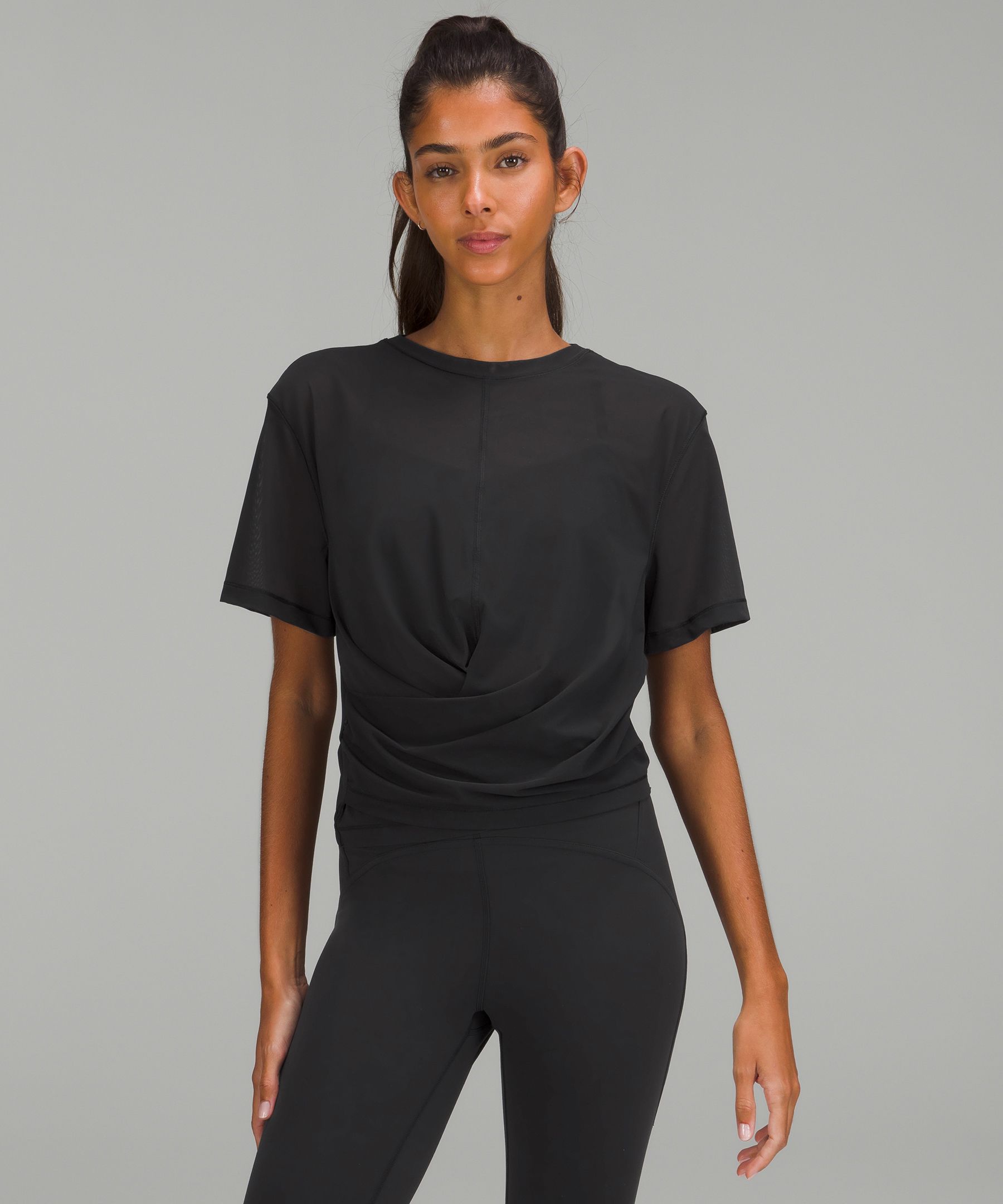 NEW Black Sheer Charcoal Nylon Women's Control Top Waistband