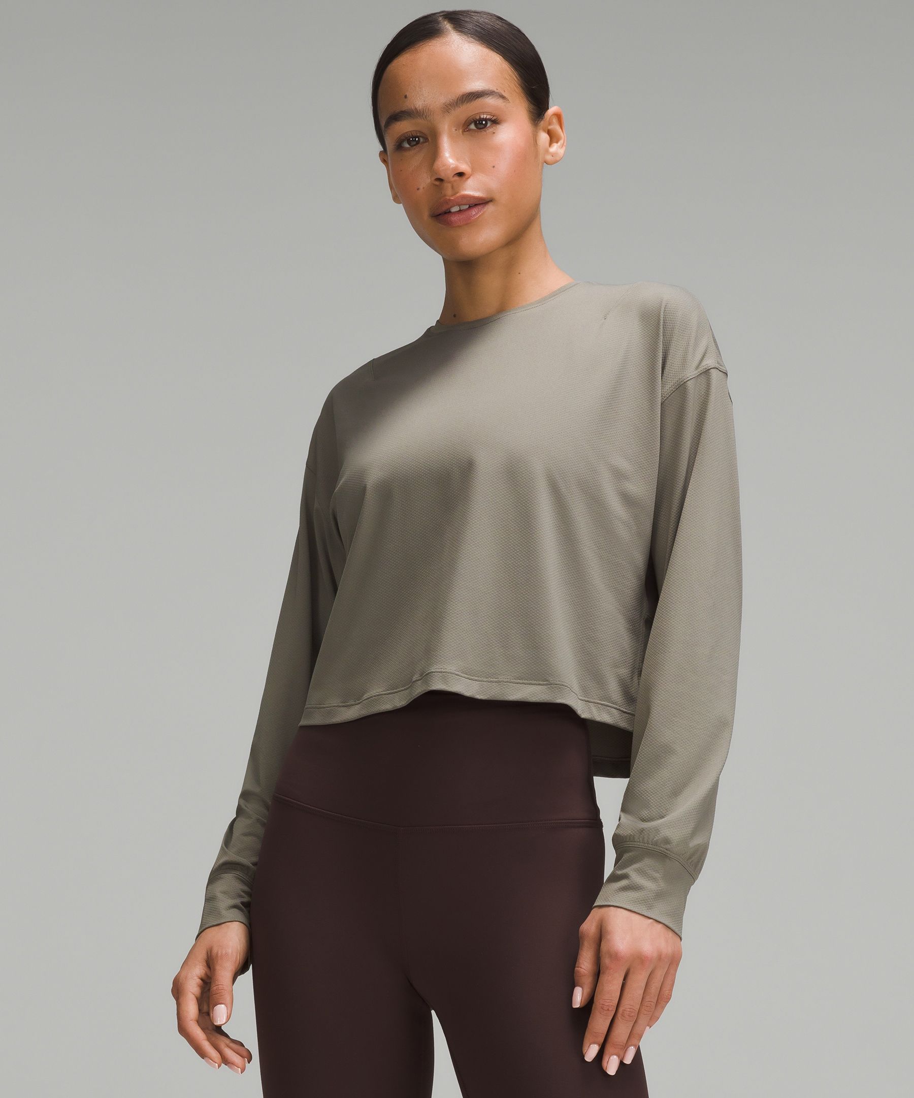 Lululemon Abrasion-resistant Training Long-sleeve Shirt In Gray