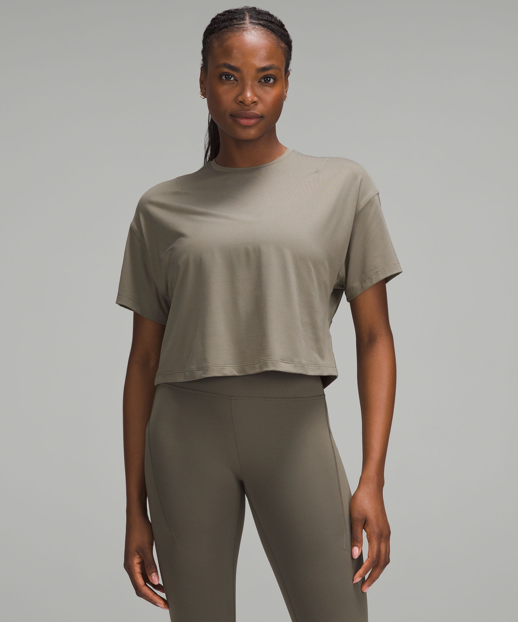 Lululemon Abrasion-resistant Training T-shirt In Gray