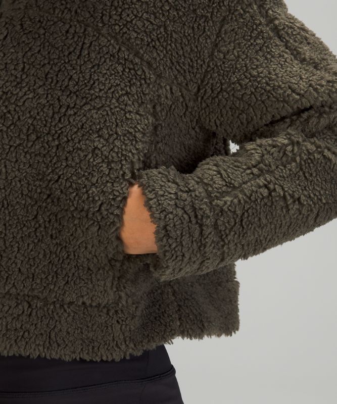 Textured Fleece Button Jacket