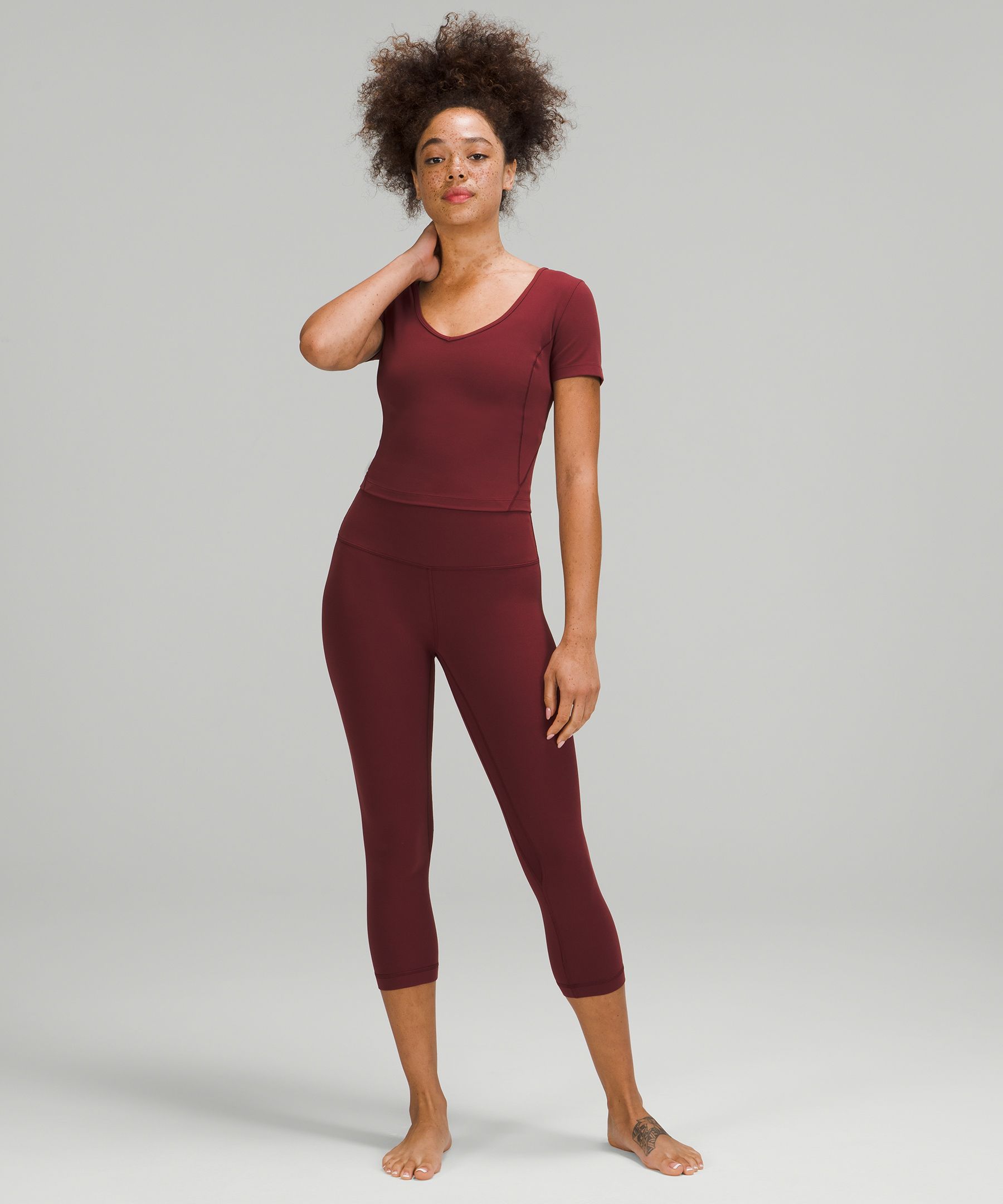 image trick finds] red merlot: sculpt tank, align tank, FtB high-neck  longline, scuba os fz, cinchable fleece zip, align t-shirt : r/lululemon