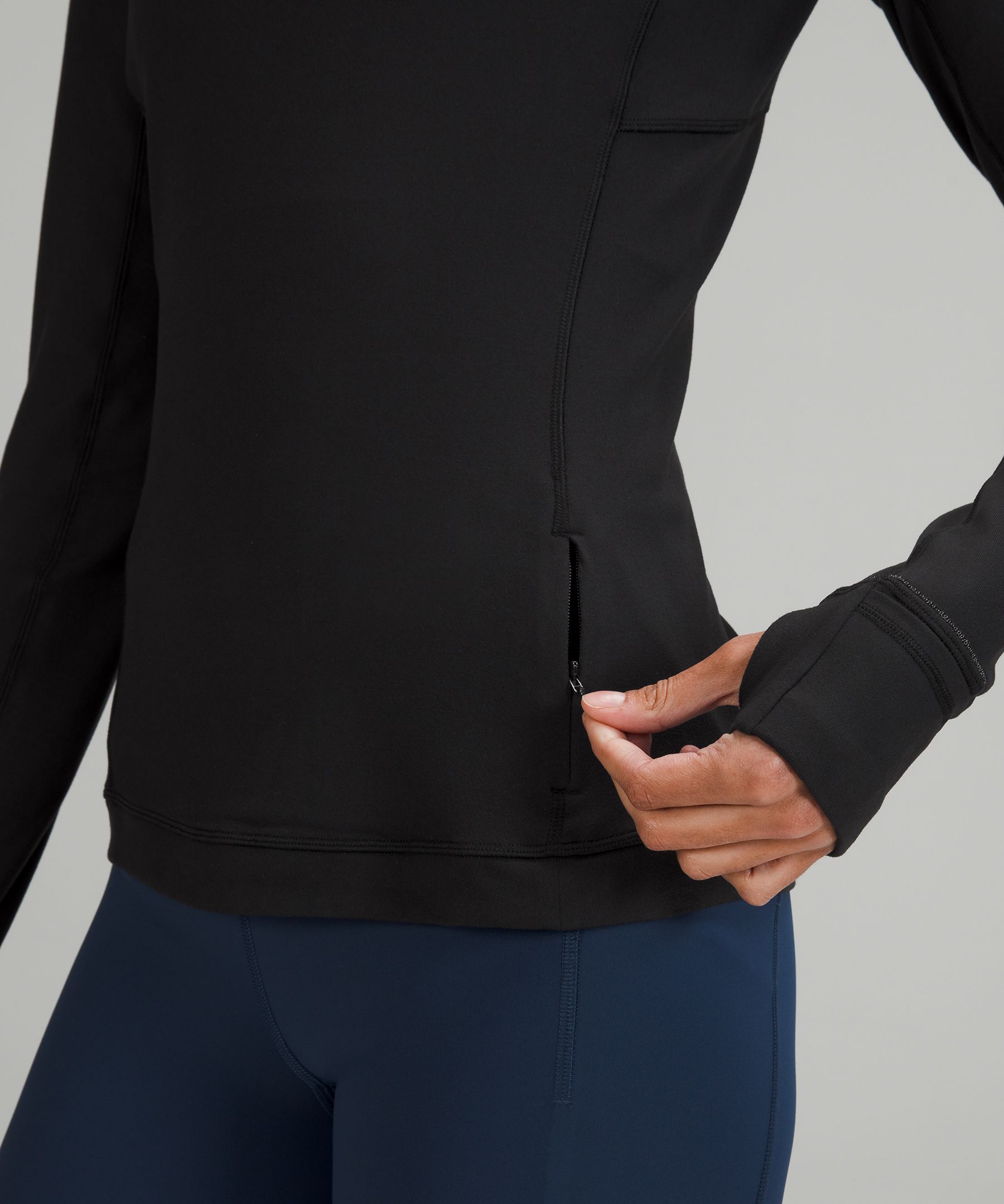 LULULEMON Long Sleeve HOODED Women's Active Wear Size 4 Black