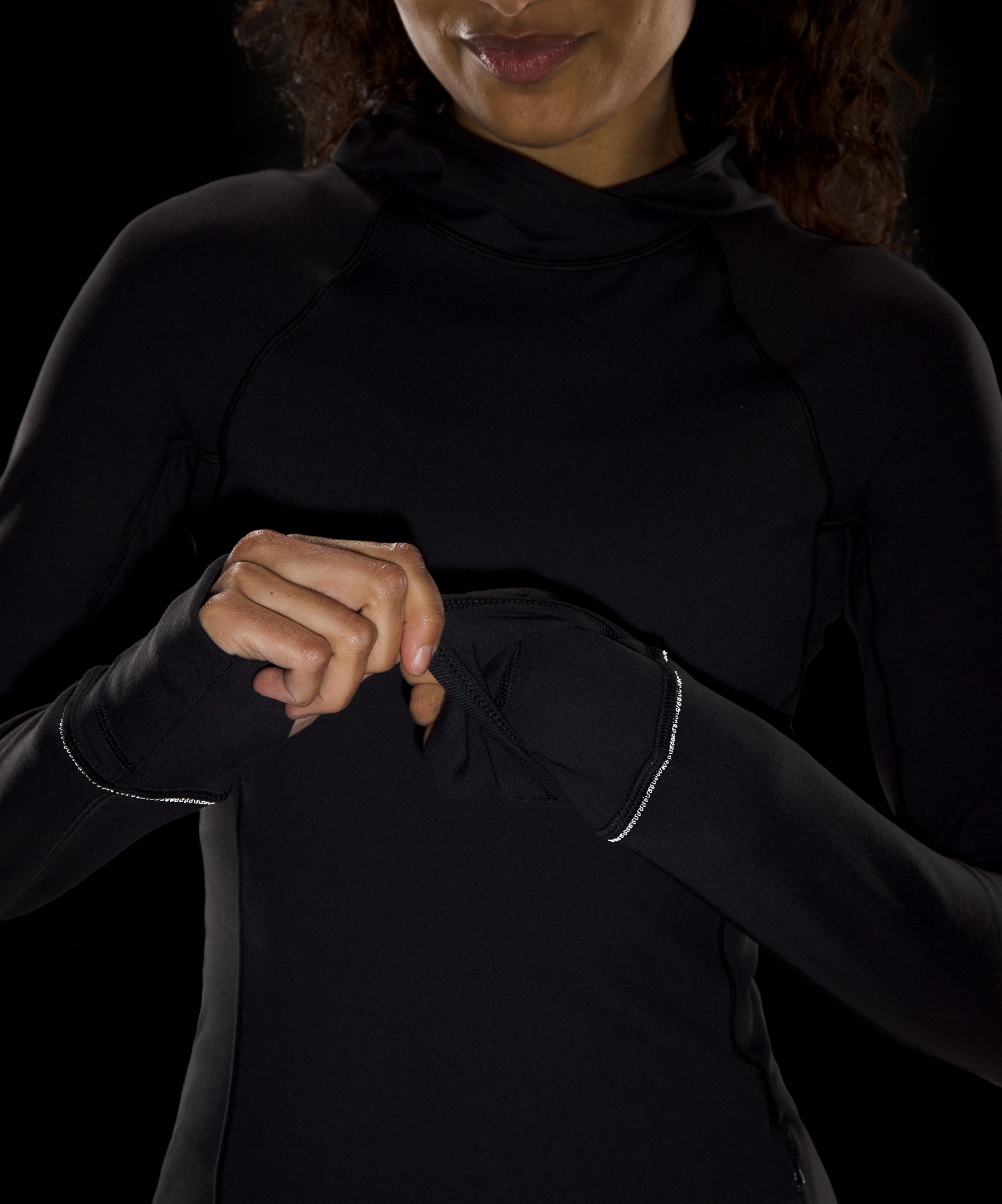 Lululemon Star Runner Long Sleeve Black Rulu Reflective Top Shirt