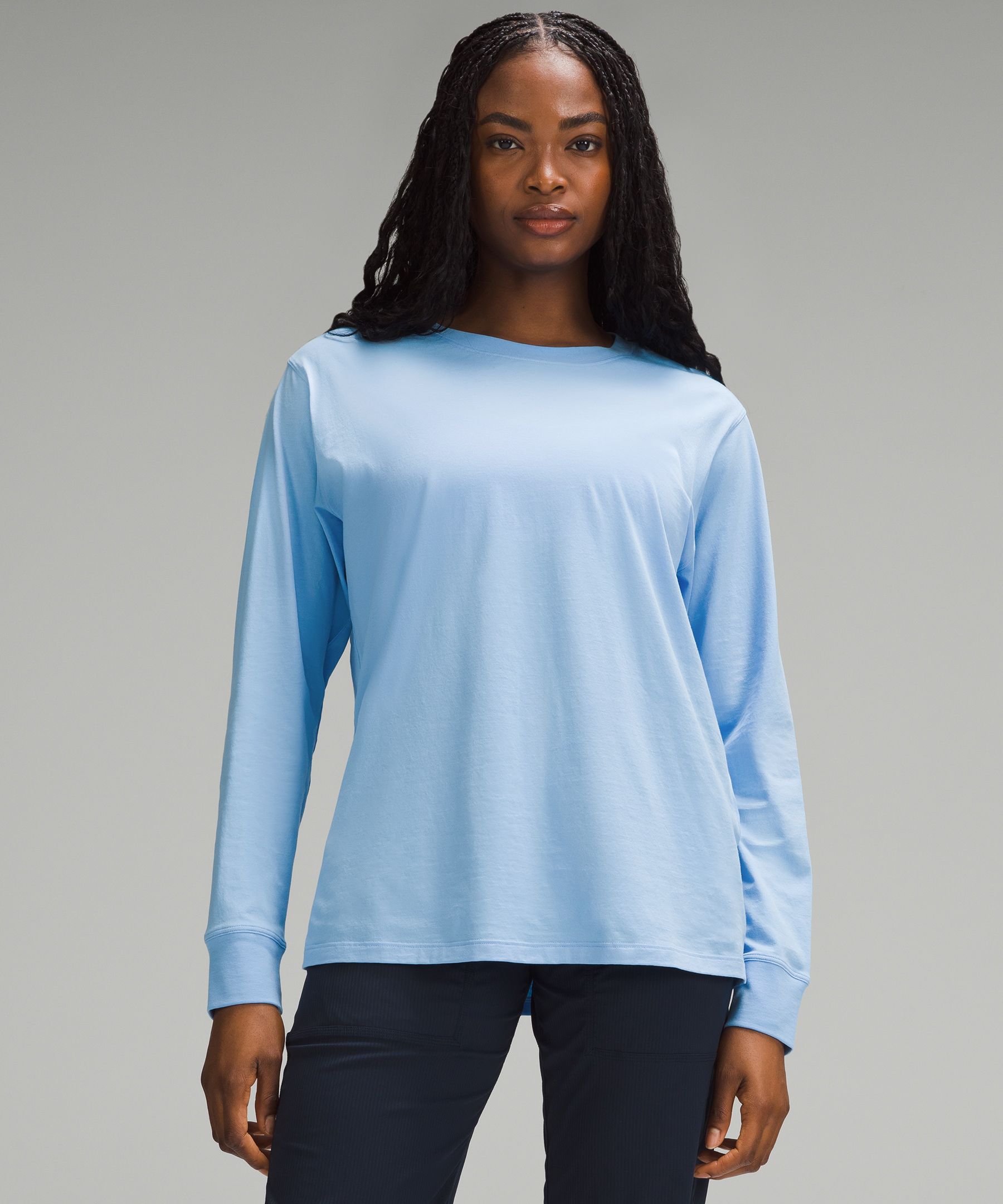 Lululemon All Yours Long-sleeve Shirt In Blue