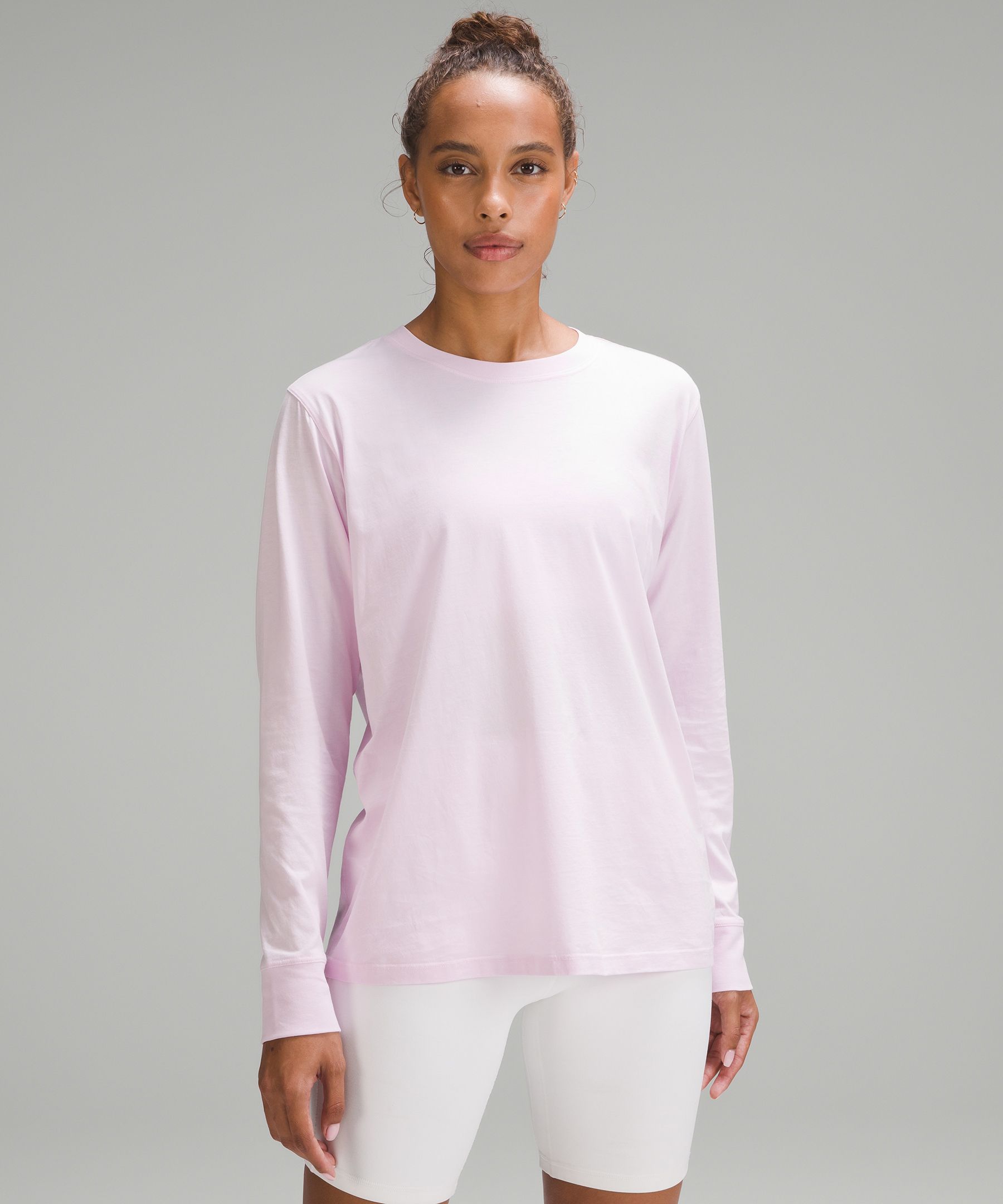 Lululemon Love Long-Sleeve Shirt - White Pima Cotton Fabric