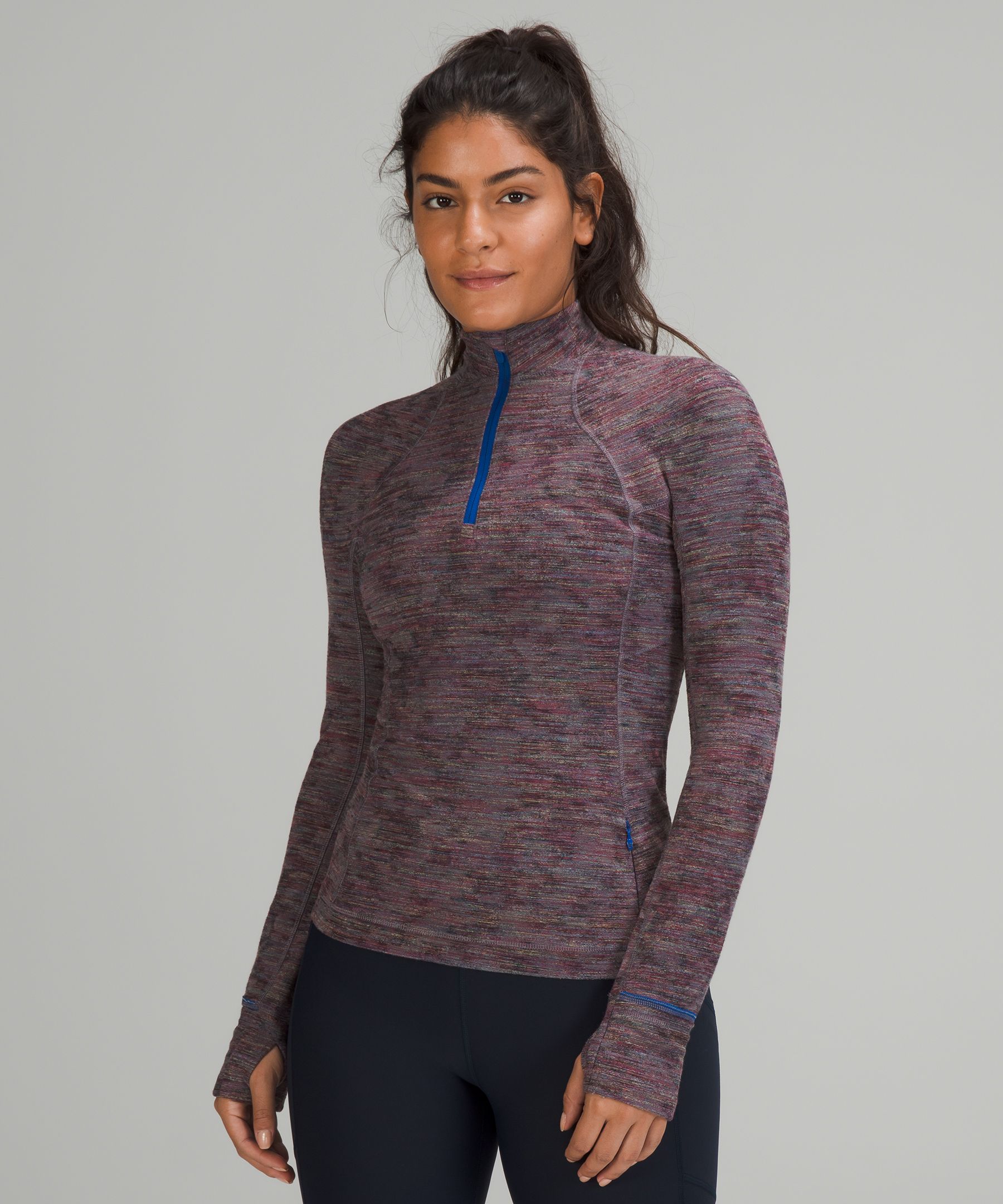 Lululemon It's Rulu Run Half-zip In Purple