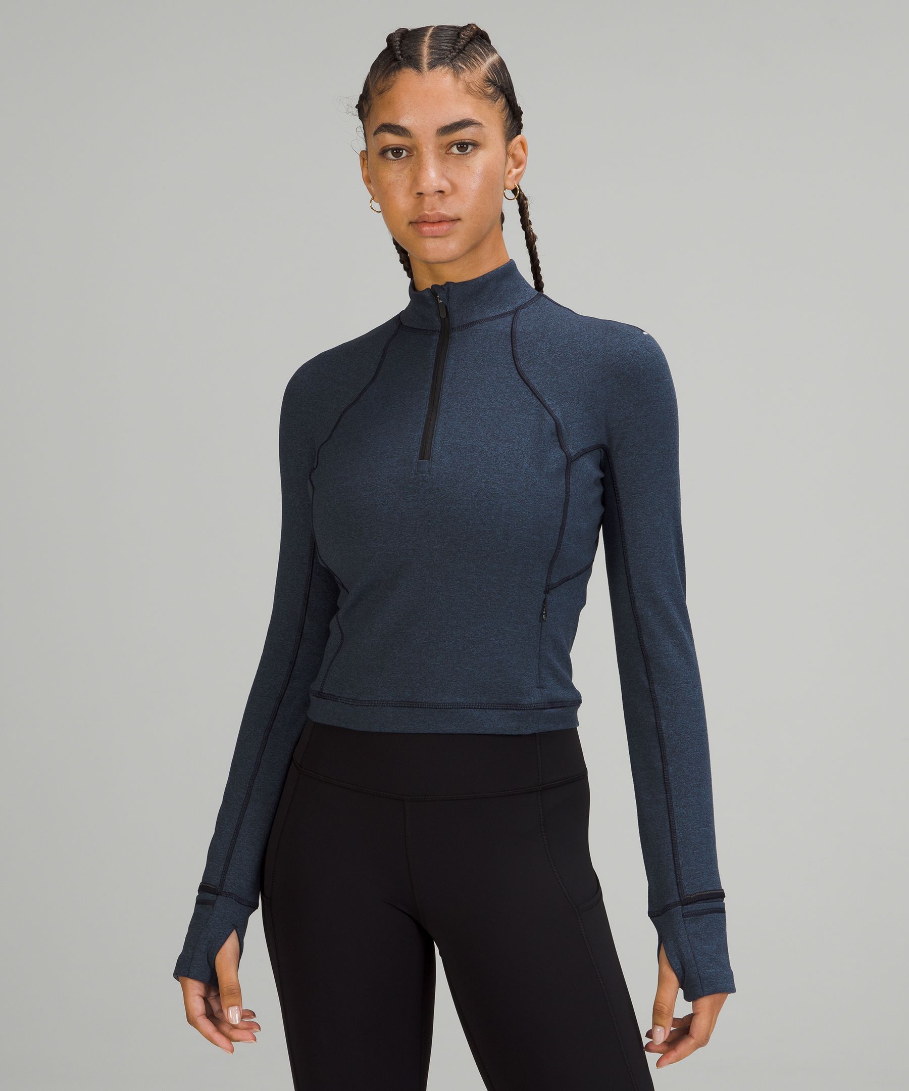 It's Rulu Run Cropped Half Zip | Women's Long Sleeve Shirts