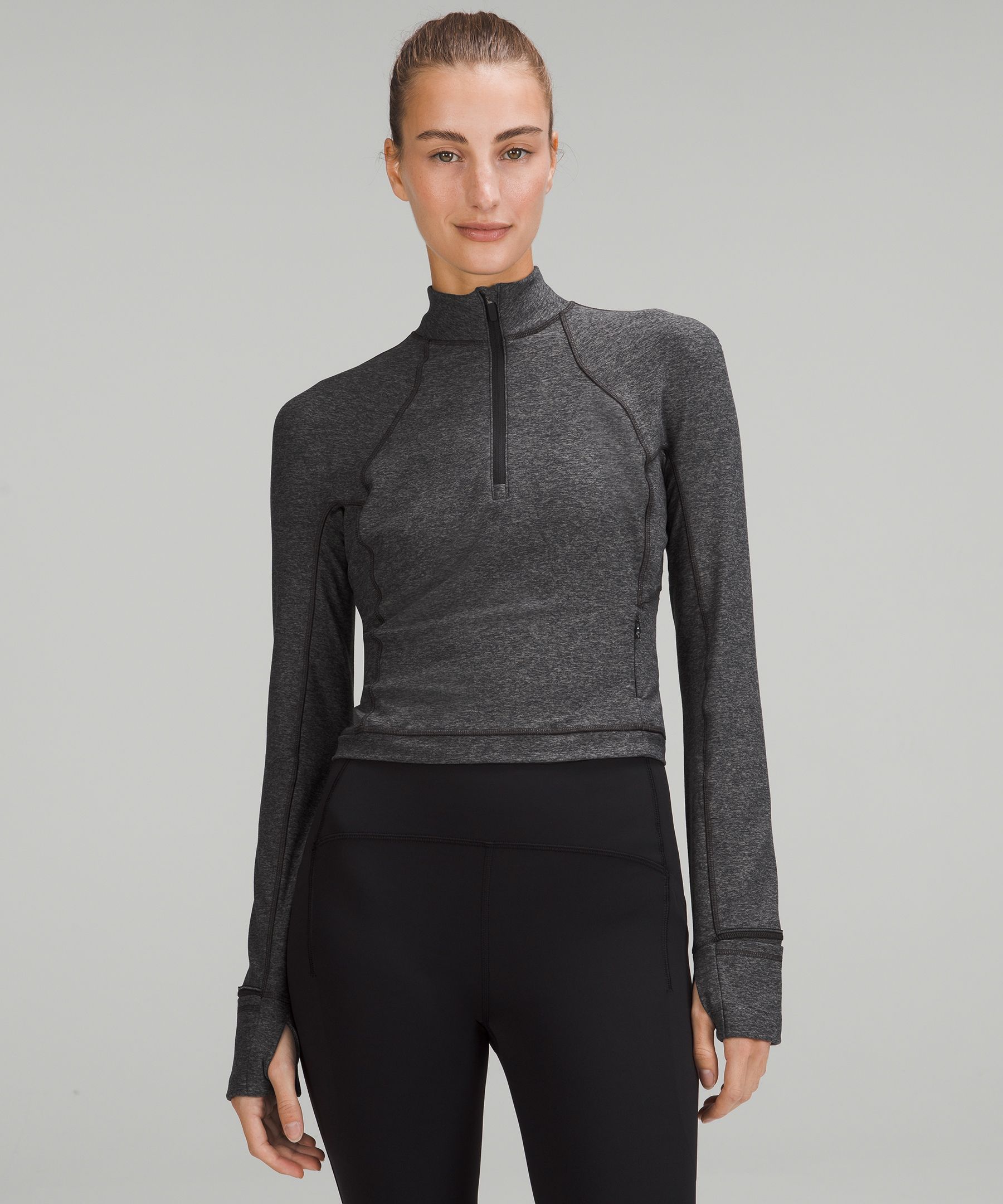 Rulu Run cropped half zip