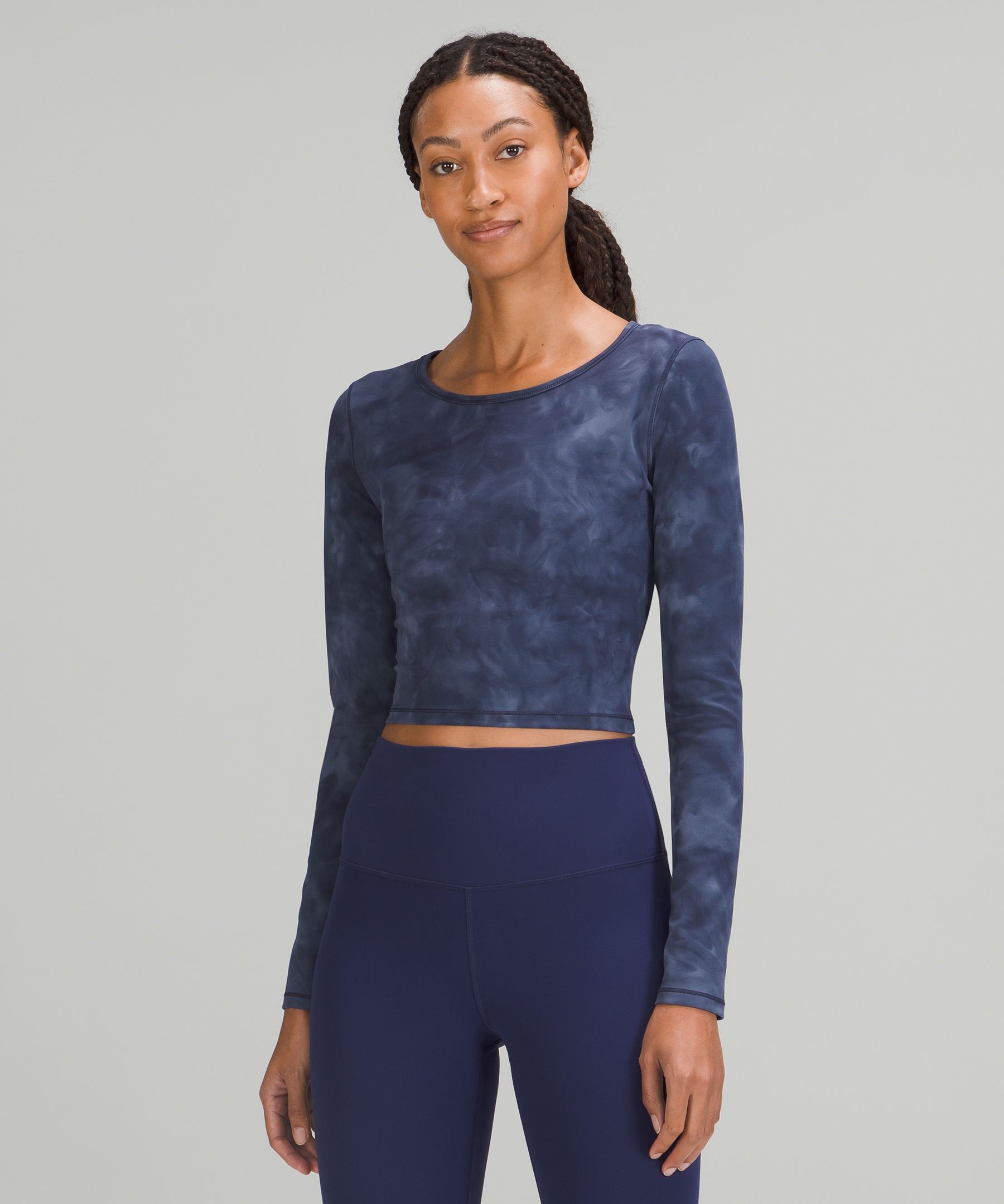 Lululemon Wunder Train Cropped Long Sleeve Crop Top Heritage 365