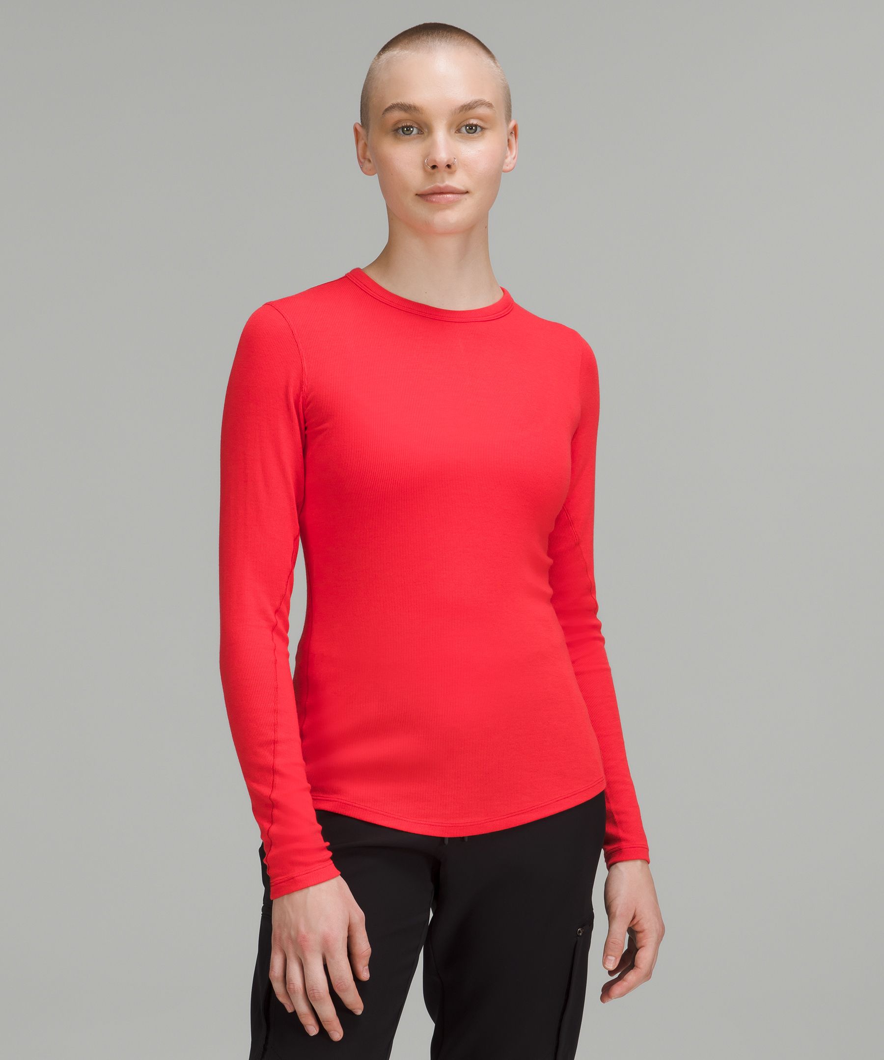 Lululemon Hold Tight Long Sleeve Shirt In Love Red