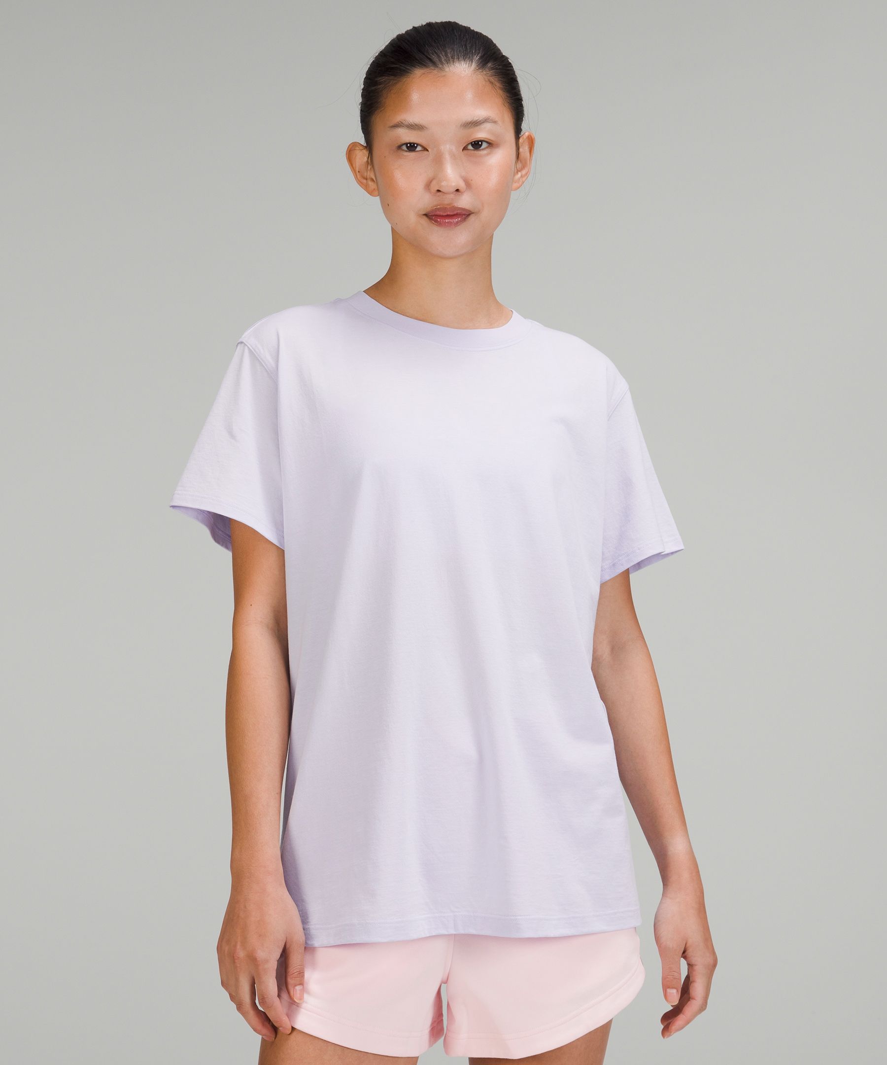 Lululemon All Yours Relaxed-fit Cotton-jersey T-shirt In Pastel Blue