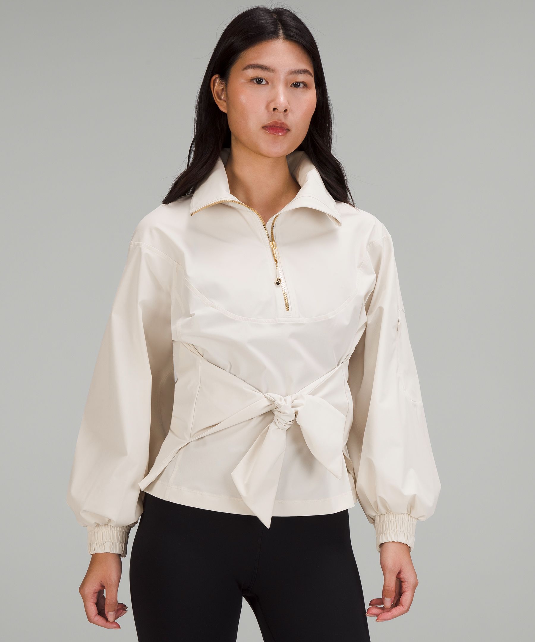 New balance studio on sale tie waist jacket