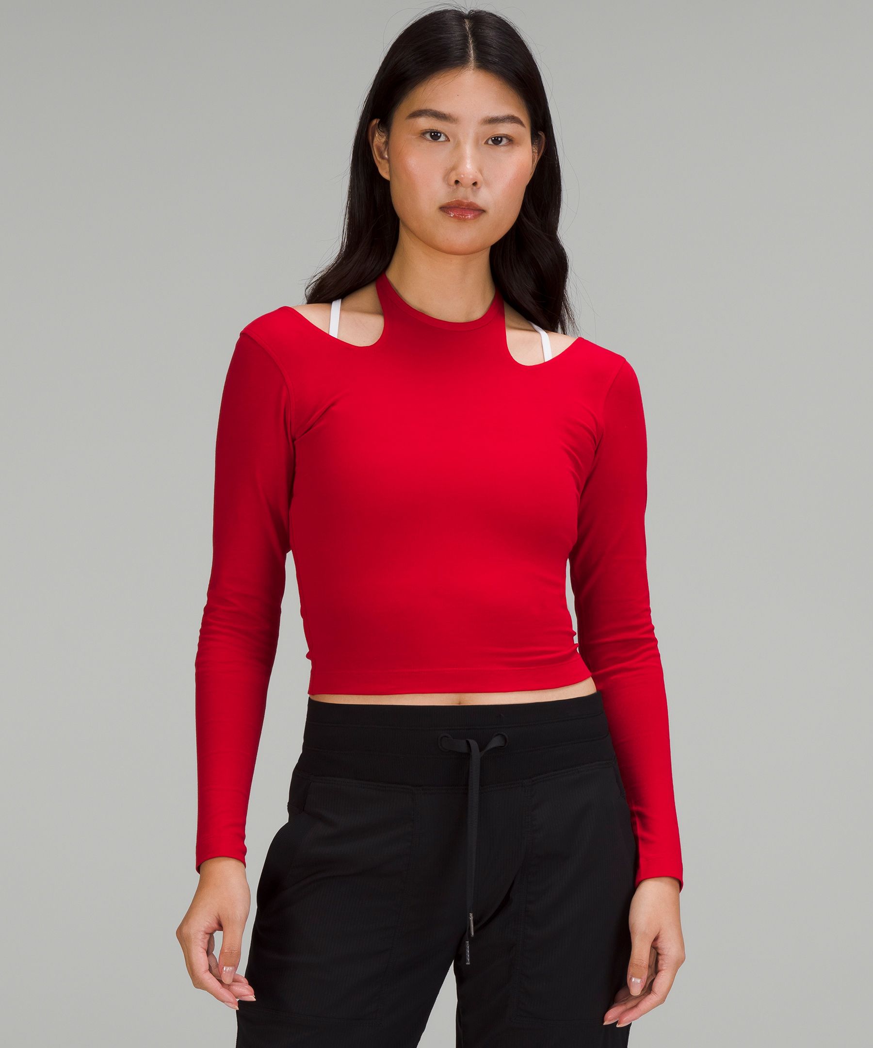 Lululemon Lunar New Year Halter Neck Long Sleeve Shirt In Red