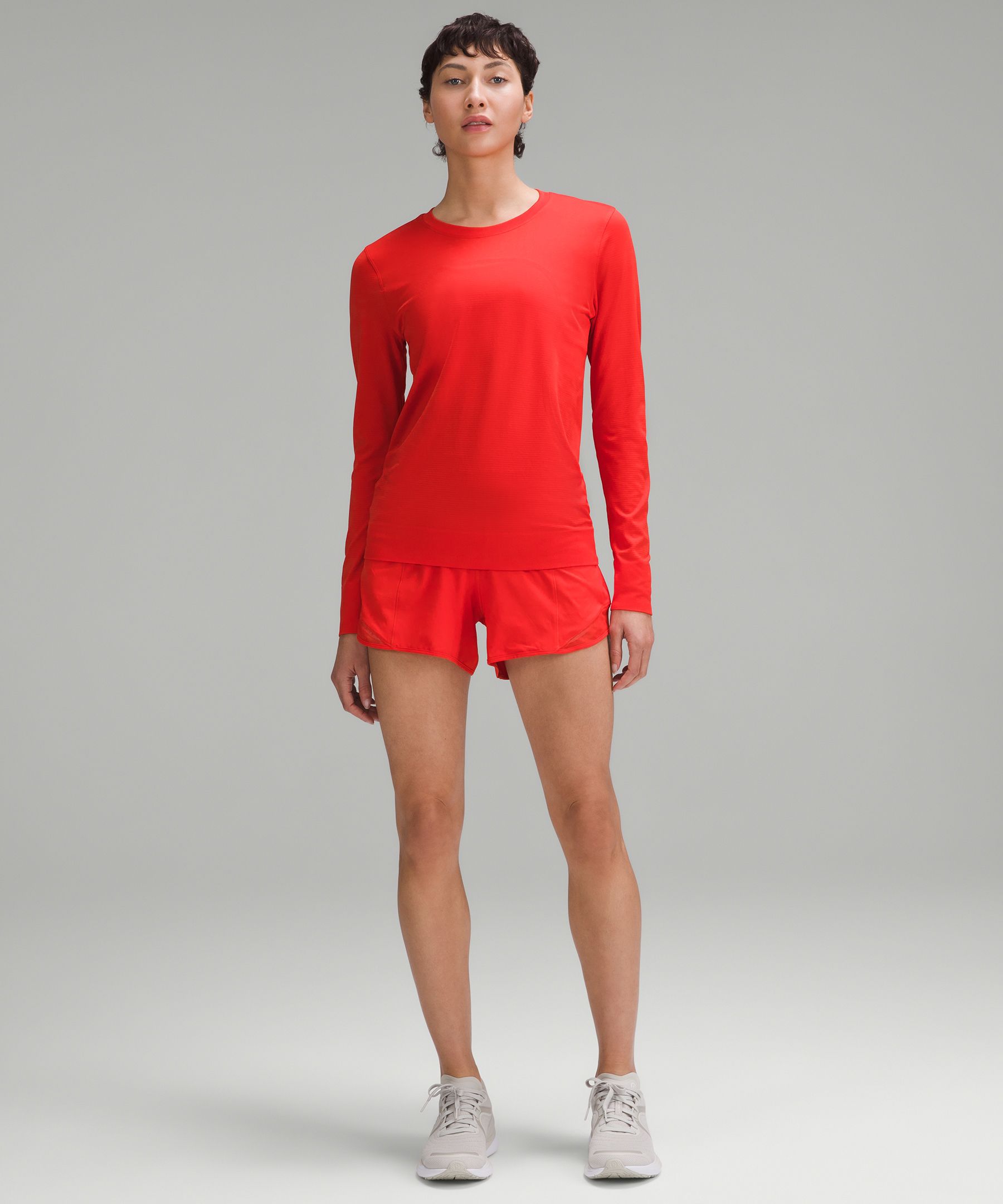 lululemon athletica Swiftly Relaxed Long-sleeve Shirt in Red