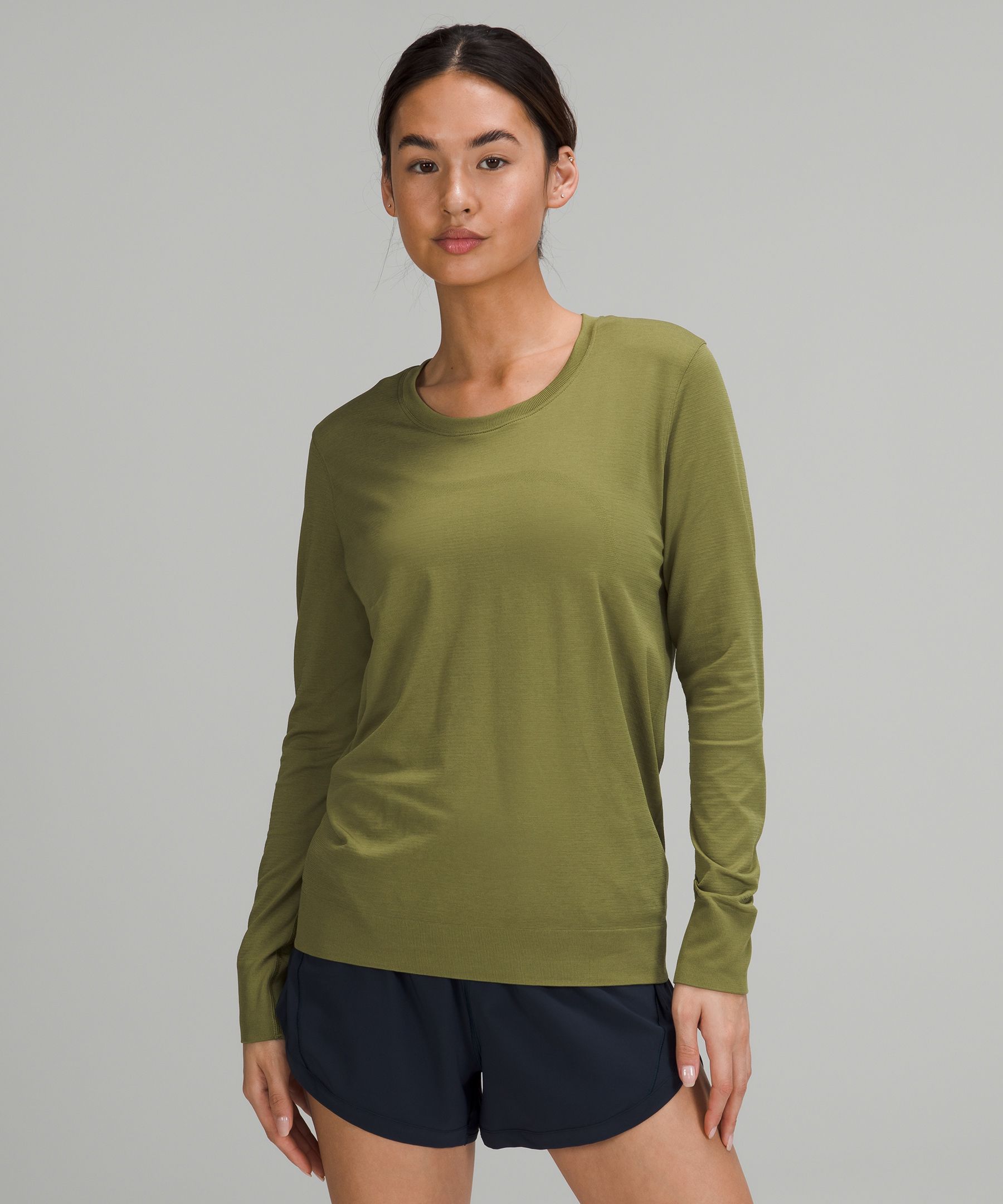 Lululemon Swiftly Relaxed-fit Long Sleeve Shirt In Bronze Green
